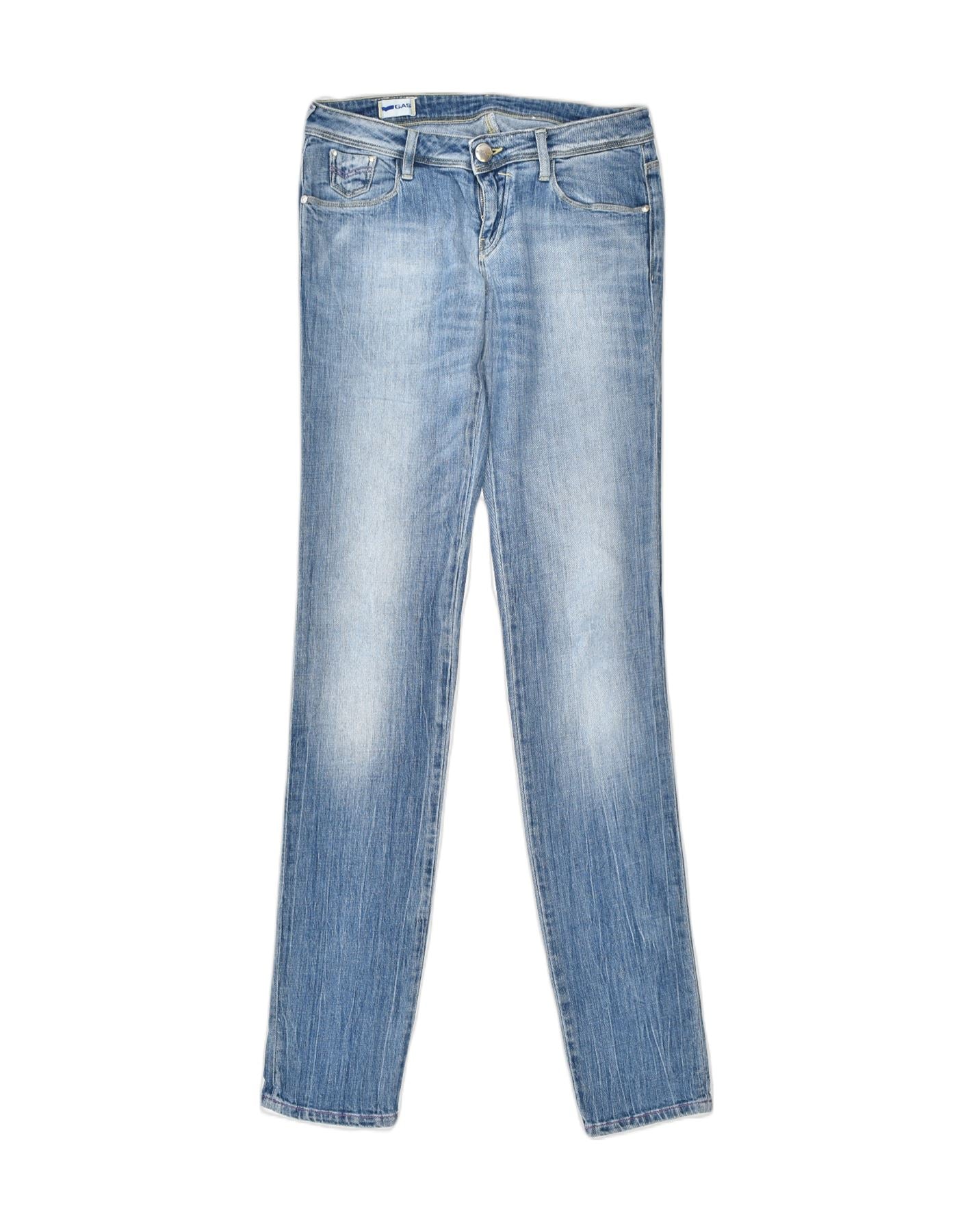 image of GAS Womens Skinny Jeans W27 L34 Blue Cotton