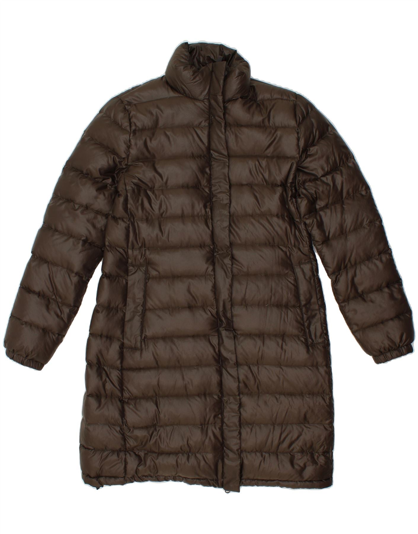 image of ASPESI Womens Padded Coat UK 14 Medium Brown Nylon