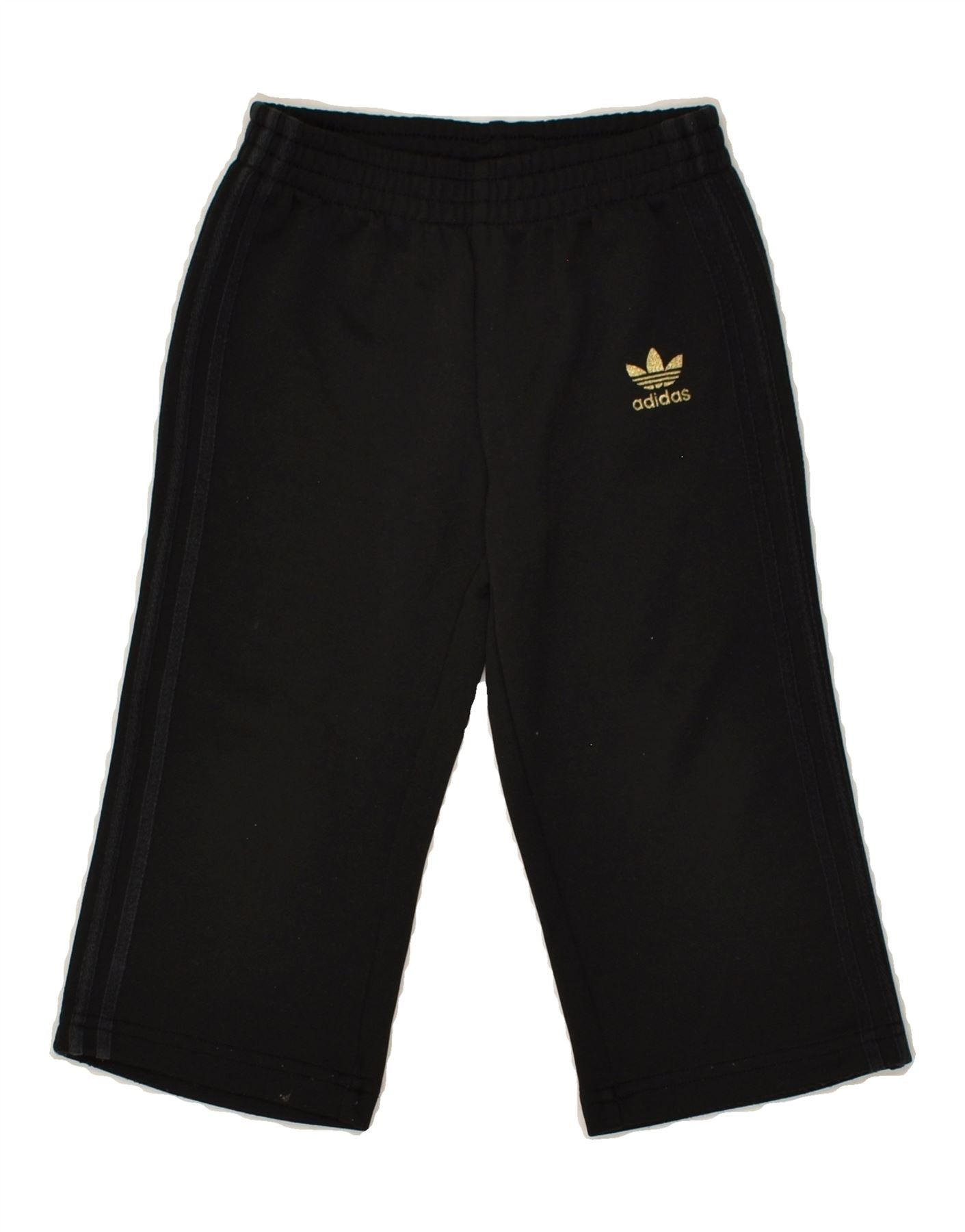 ADIDAS Baby Boys Tracksuit Trousers 18-24 Months Black Polyester