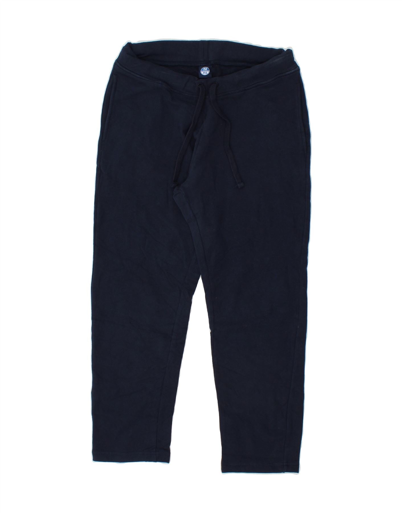 image of NORTH SAILS Womens Capri Tracksuit Trousers UK 2 2XS Navy Blue Cotton