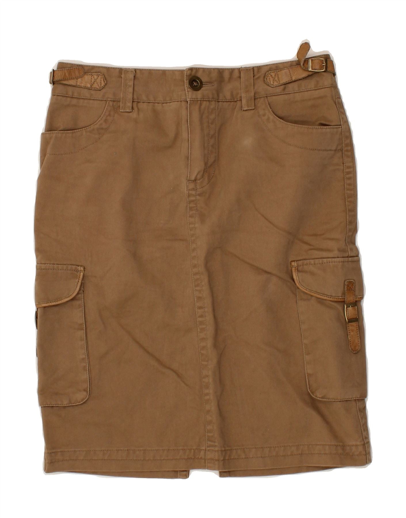 image of MASSIMO DUTTI Womens Cargo Skirt EU 36 XS W26 Brown