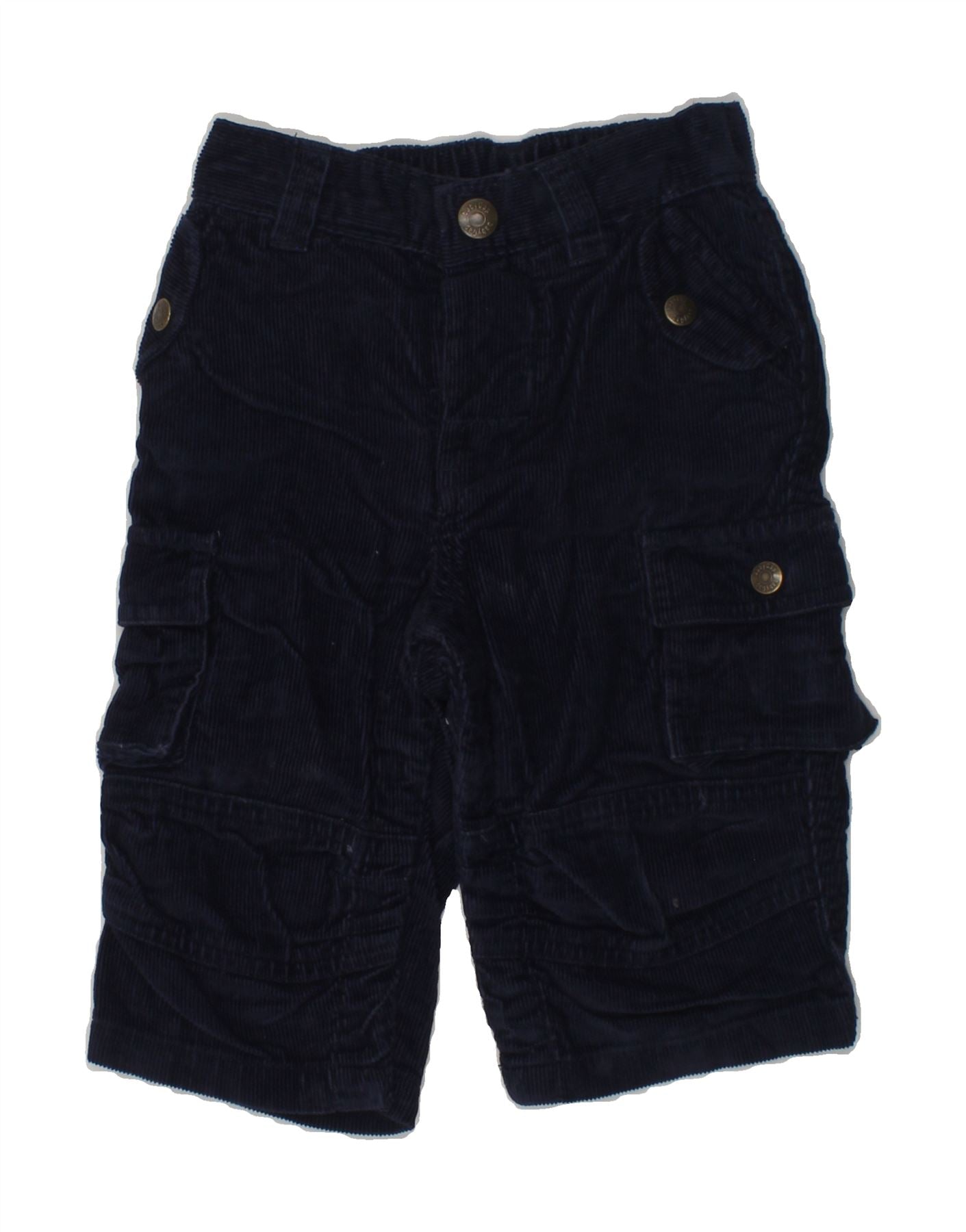 Image of GAP Baby Boys Cargo Shorts 6-9 Months W18 L8  Navy Blue Cotton