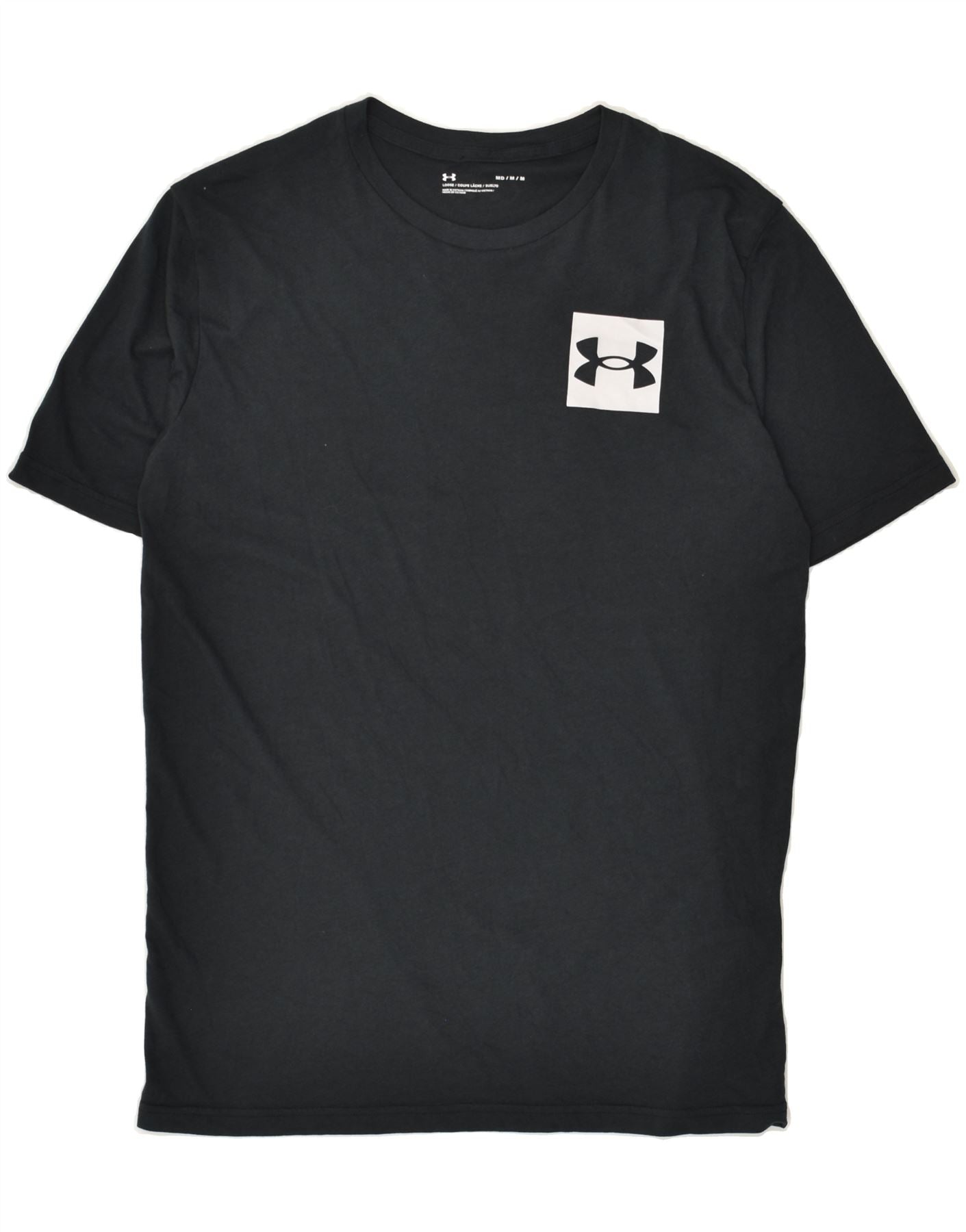 Image of UNDER ARMOUR Mens Graphic T-Shirt Top Medium Grey Cotton