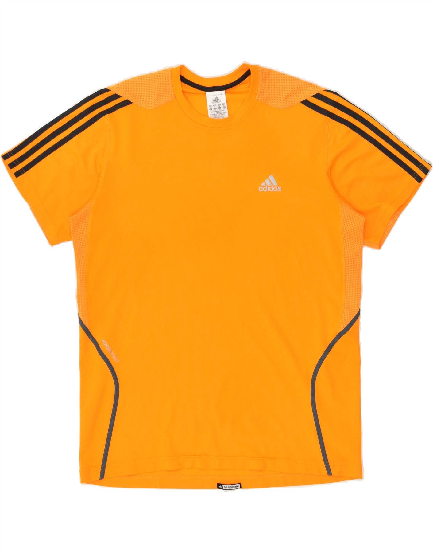 image of ADIDAS Womens T-Shirt Top UK 14 Medium Yellow Polyester