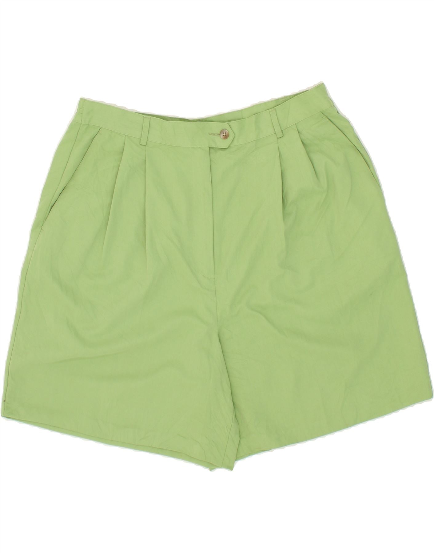 Image of IZOD Womens Pegged Chino Shorts W34 Large  Green Cotton