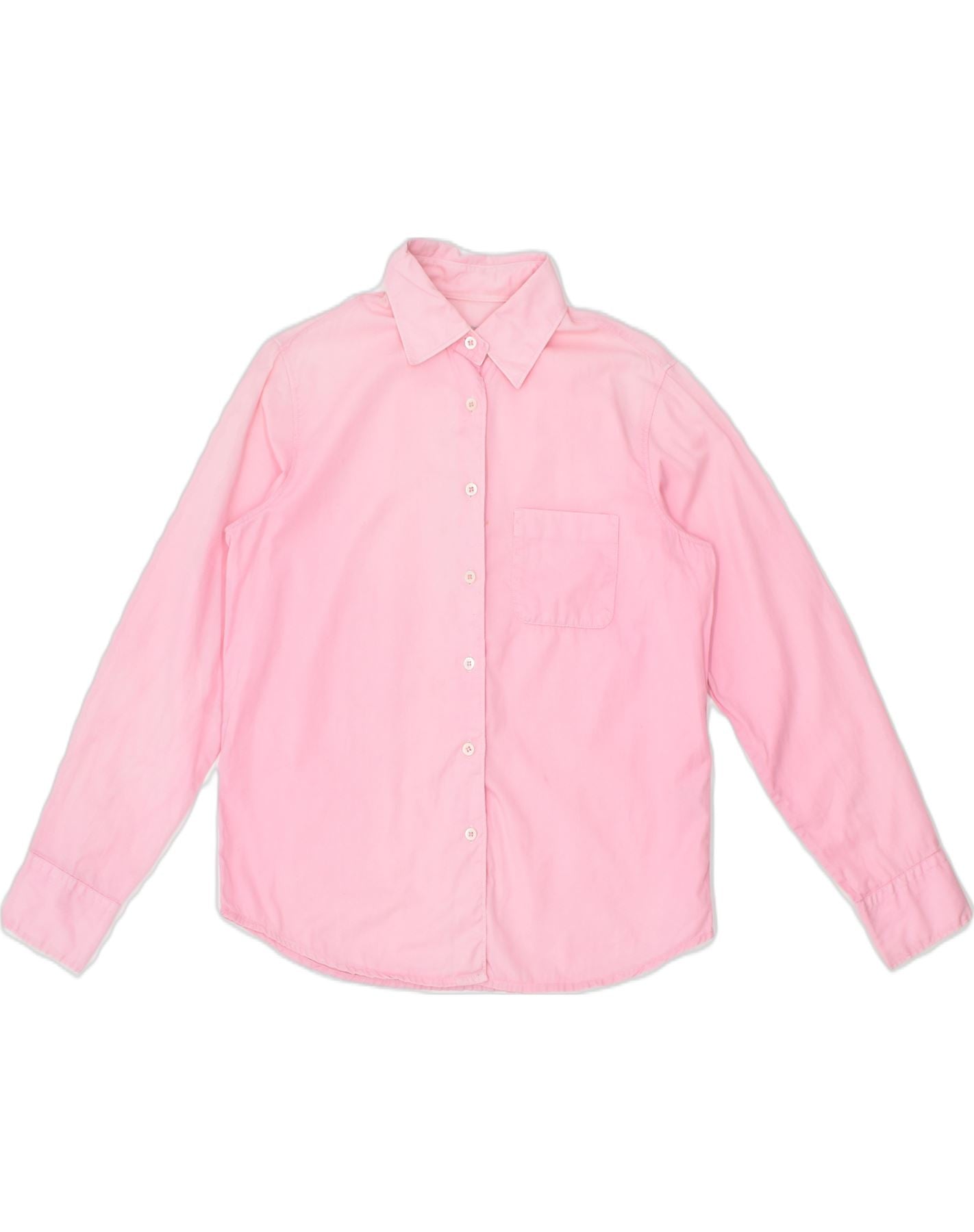 Image of HENRY COTTONS Womens Shirt IT 42 Medium Pink Cotton