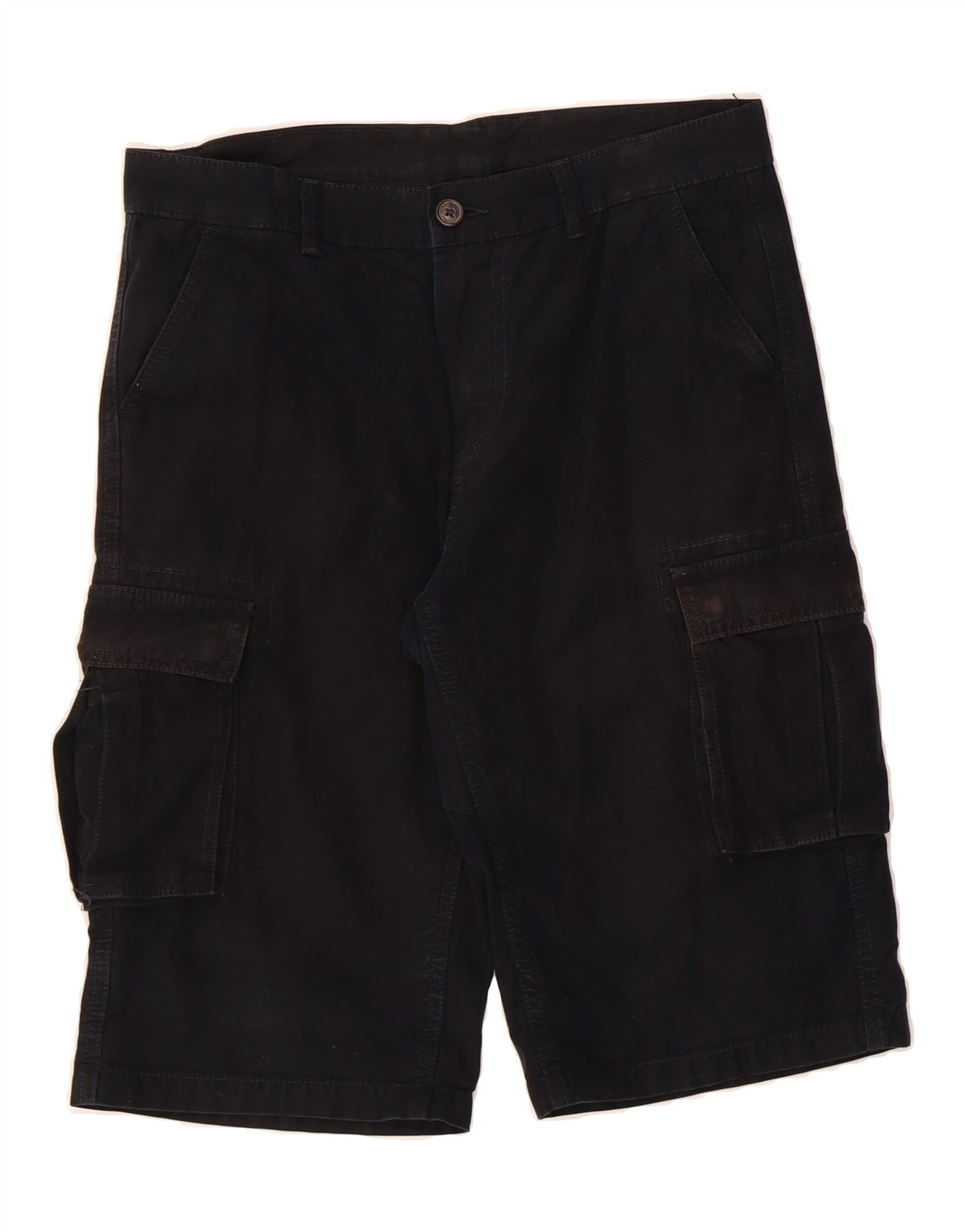 image of SCOUT Mens High Waist Cargo Shorts XS W32  Black