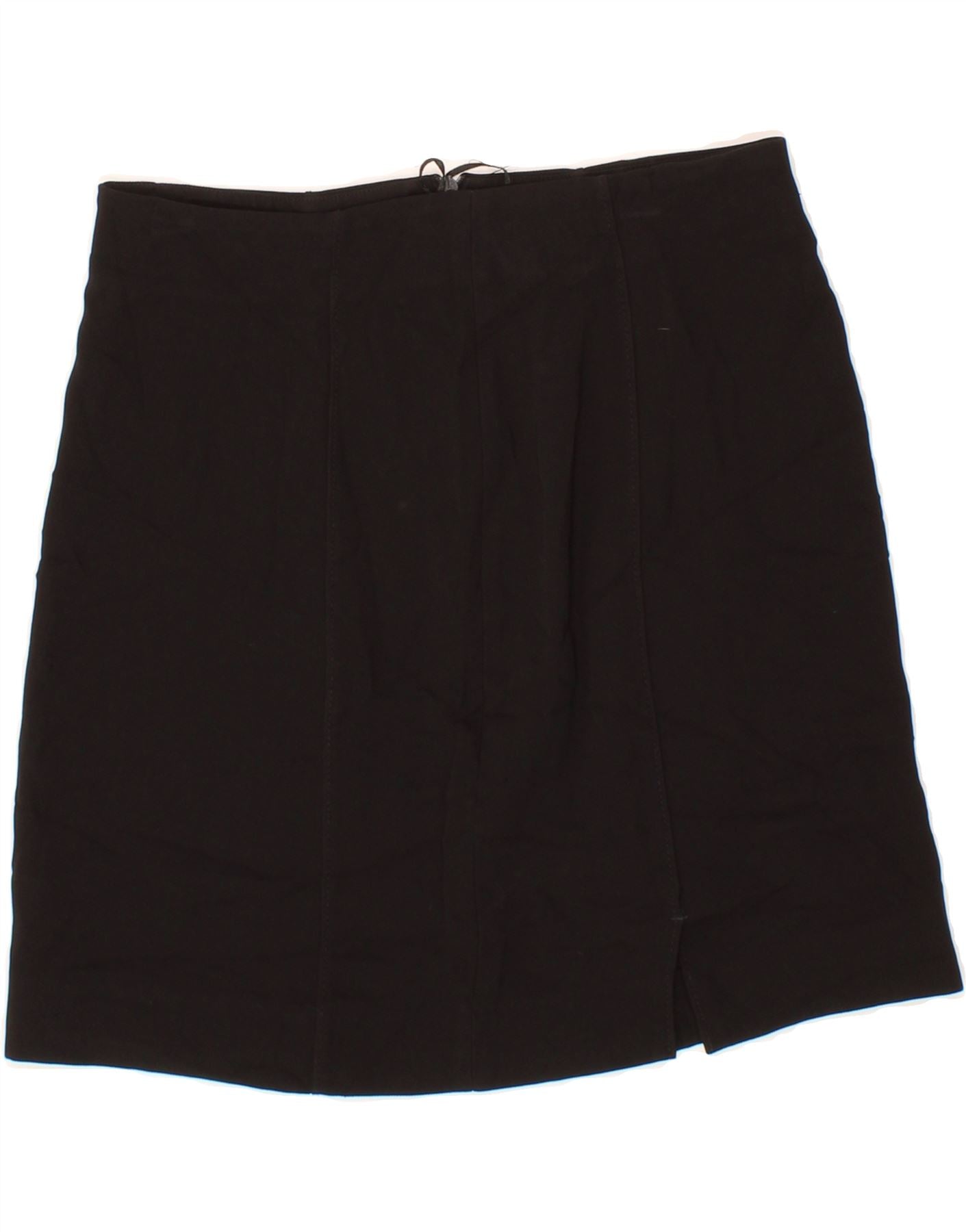 Image of MASSIMO DUTTI Womens A-Line Skirt XS W25  Black Elastane