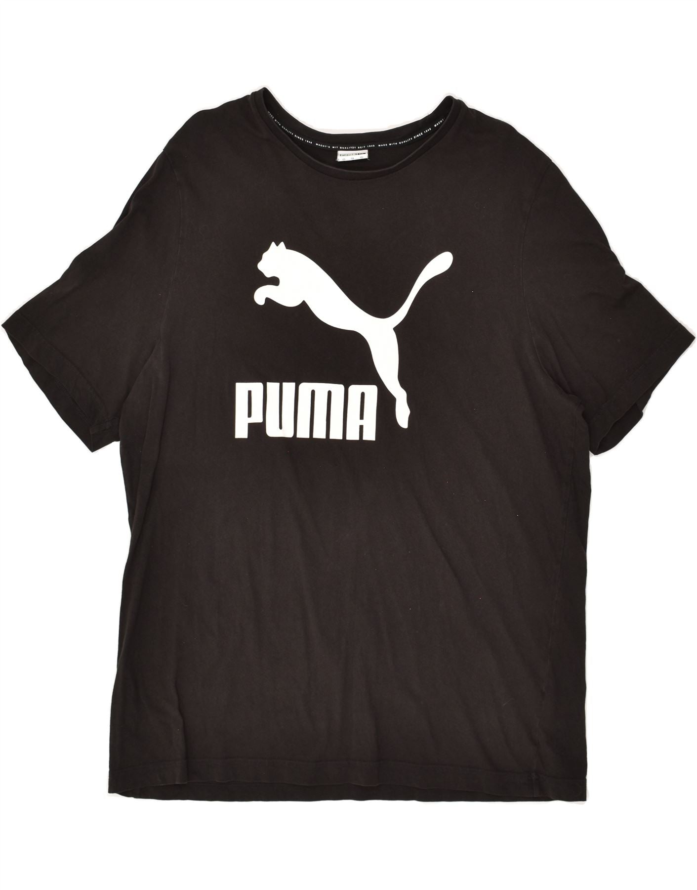 image of PUMA Mens Graphic T-Shirt Top XL Black Cotton