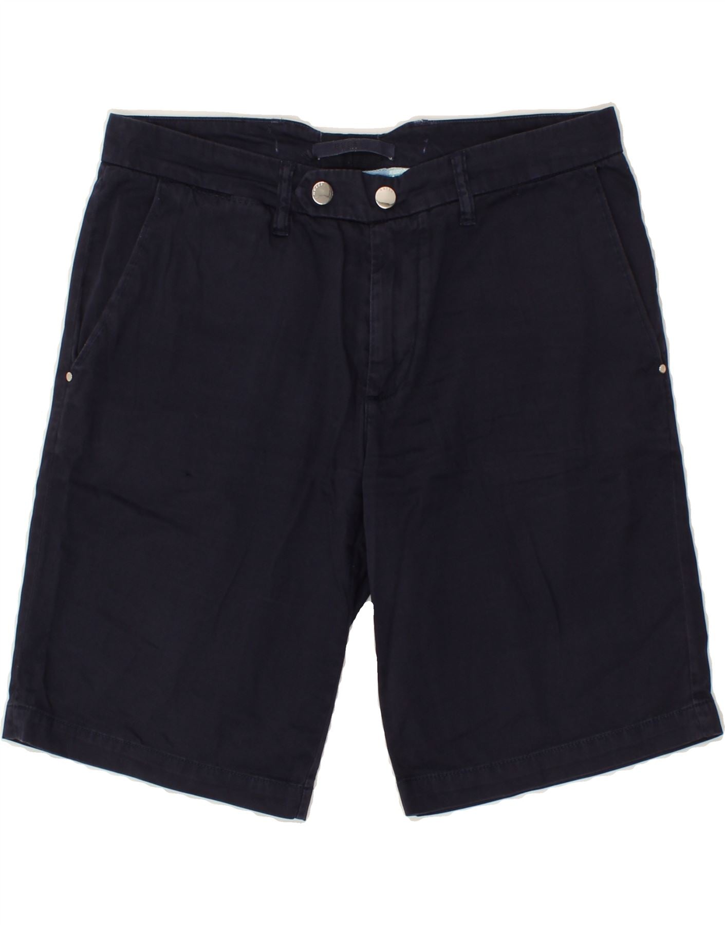 image of GUESS Womens Chino Shorts W28 Medium Navy Blue Cotton