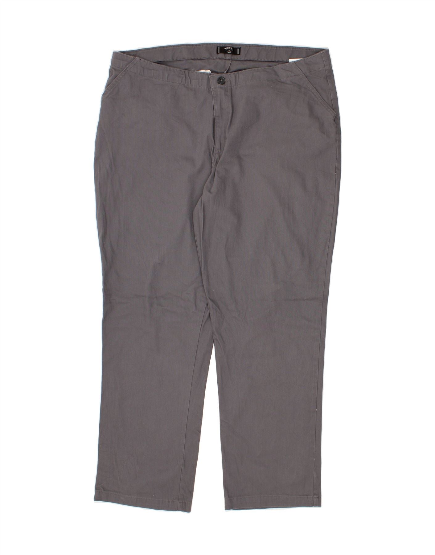 image of LEE Womens Riders Straight Casual Trousers US 20 3XL W42 L31 Grey Cotton