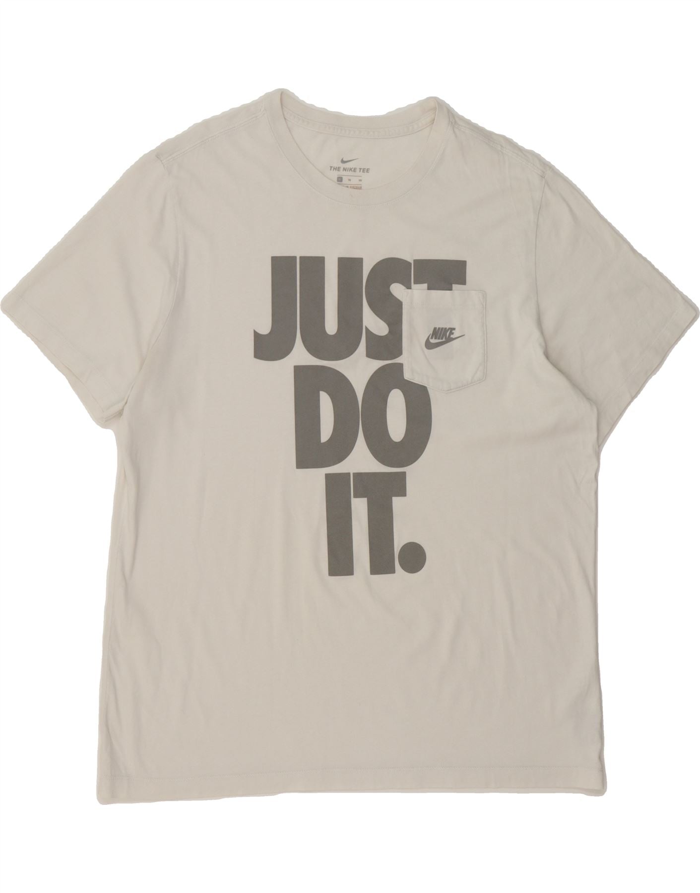 image of NIKE Mens Graphic T-Shirt Top XL White Cotton