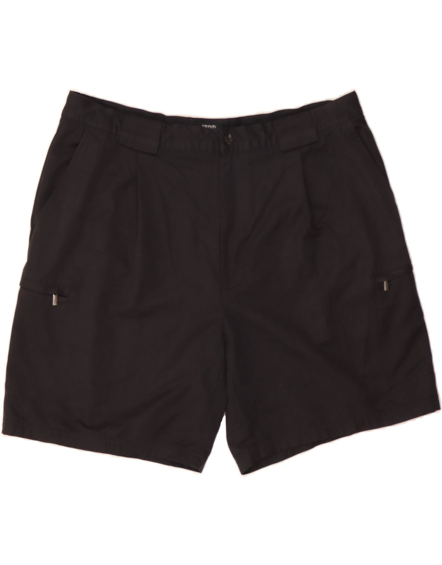 image of IZOD Mens Cargo Shorts W40 XL Black Polyester