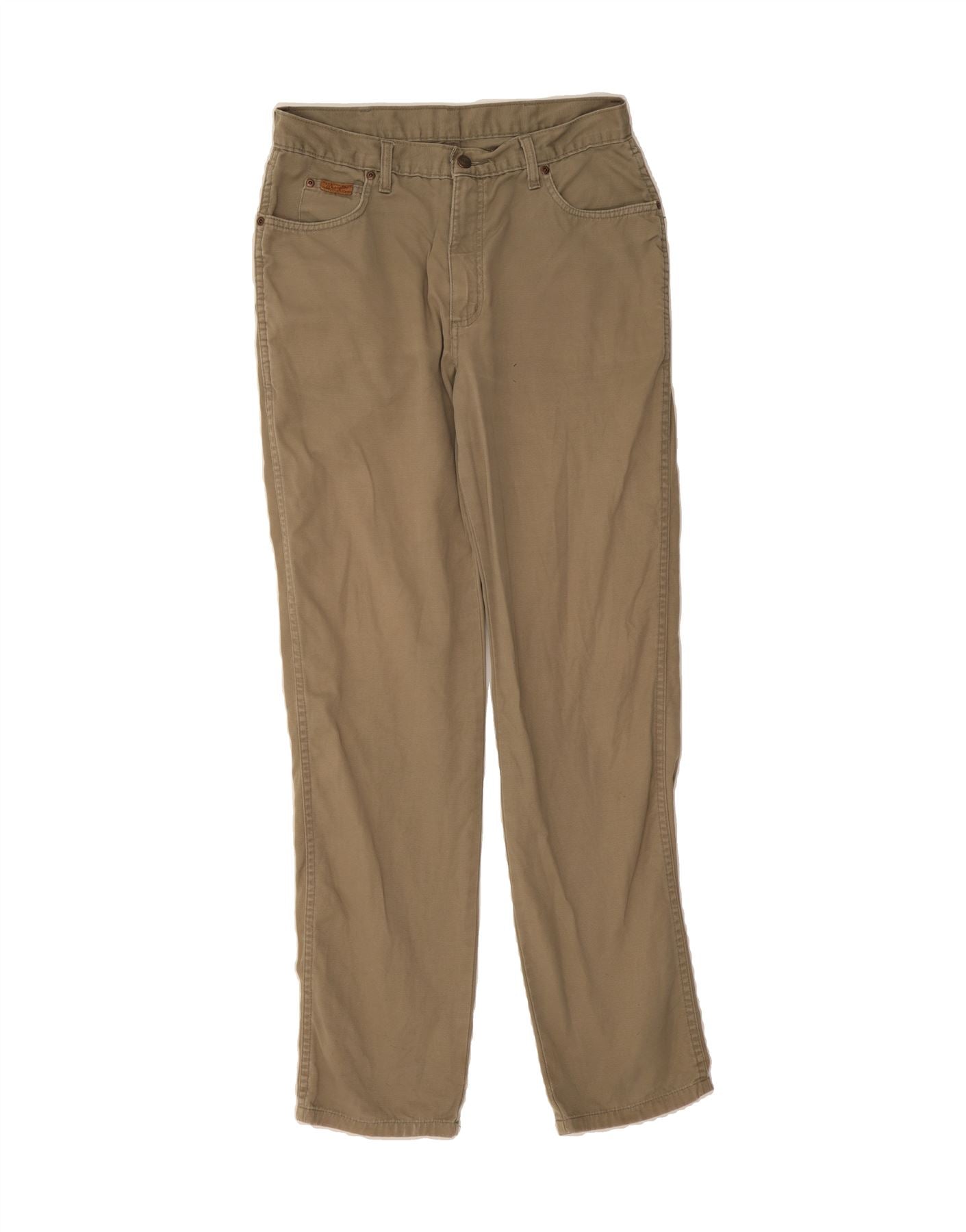 image of WRANGLER Mens Ohio Slim Casual Trousers W33 L34 Beige Cotton