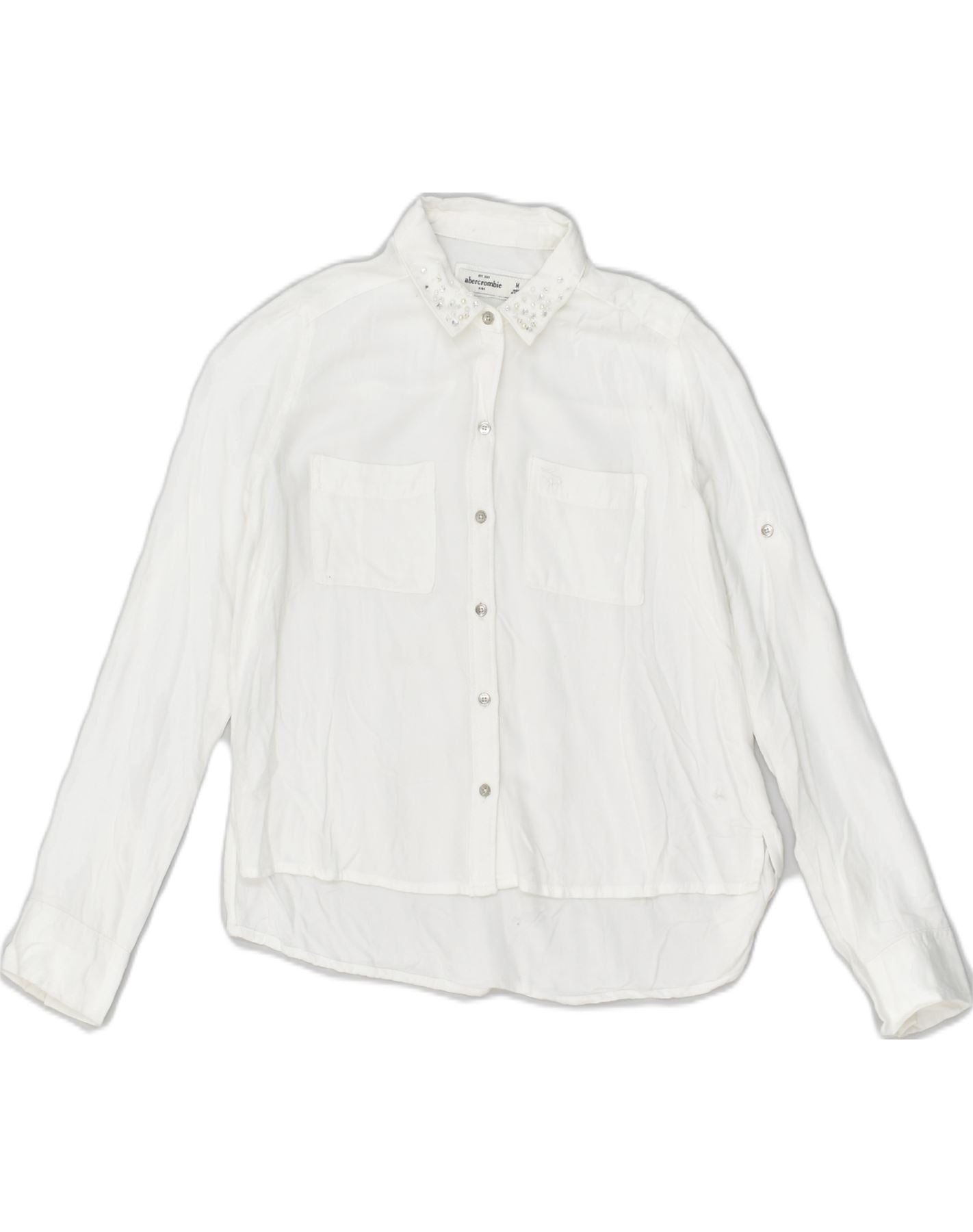 ABERCROMBIE & FITCH Girls Shirt 9-10 Years Medium  White