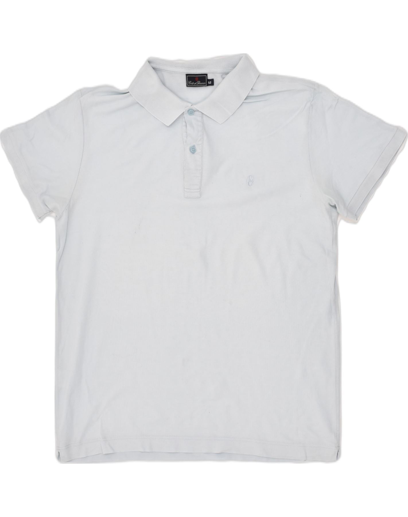 image of CONTE OF FLORENCE Mens Polo Shirt IT 52 Large Grey Cotton