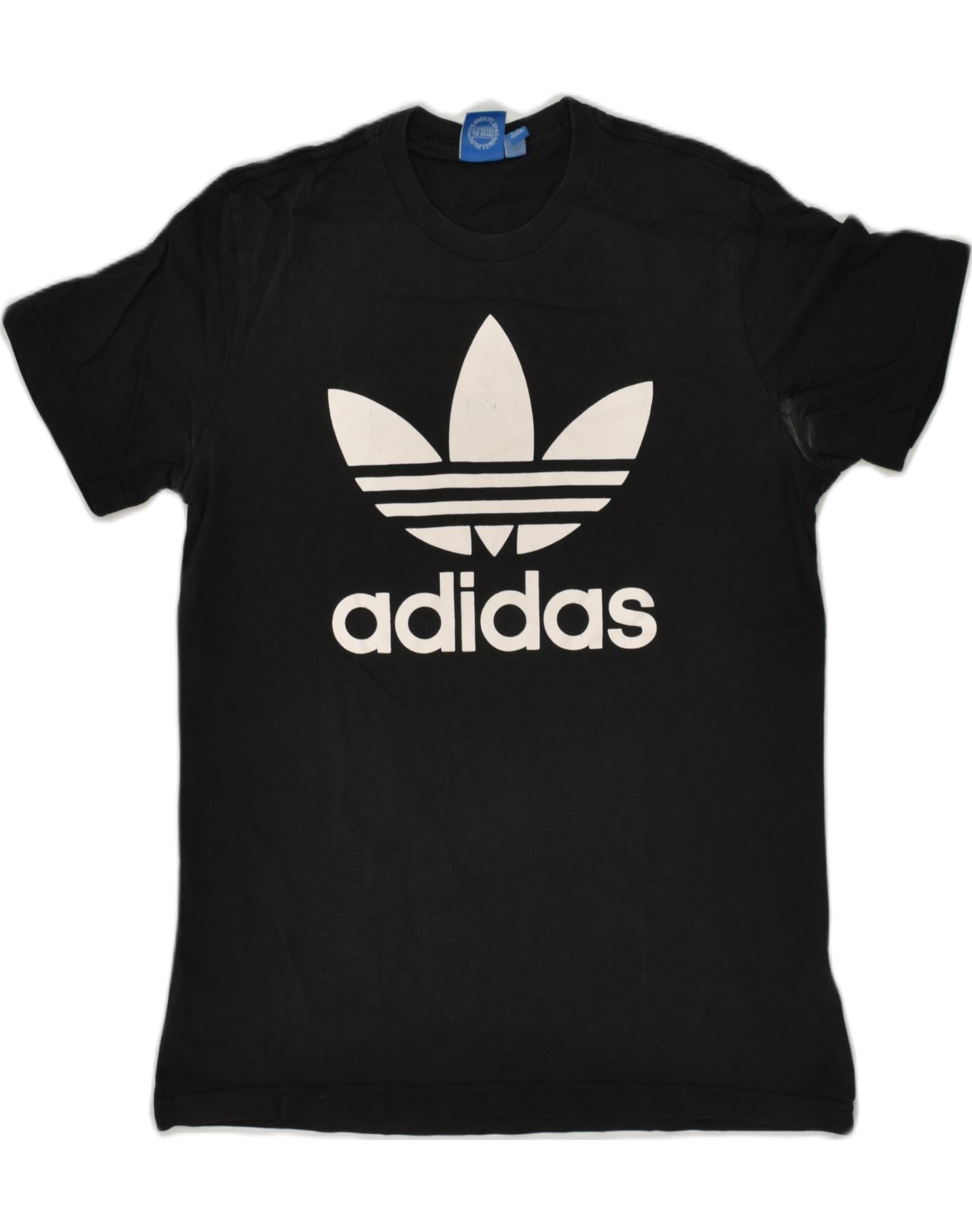 image of ADIDAS Mens Graphic T-Shirt Top Medium Black Cotton