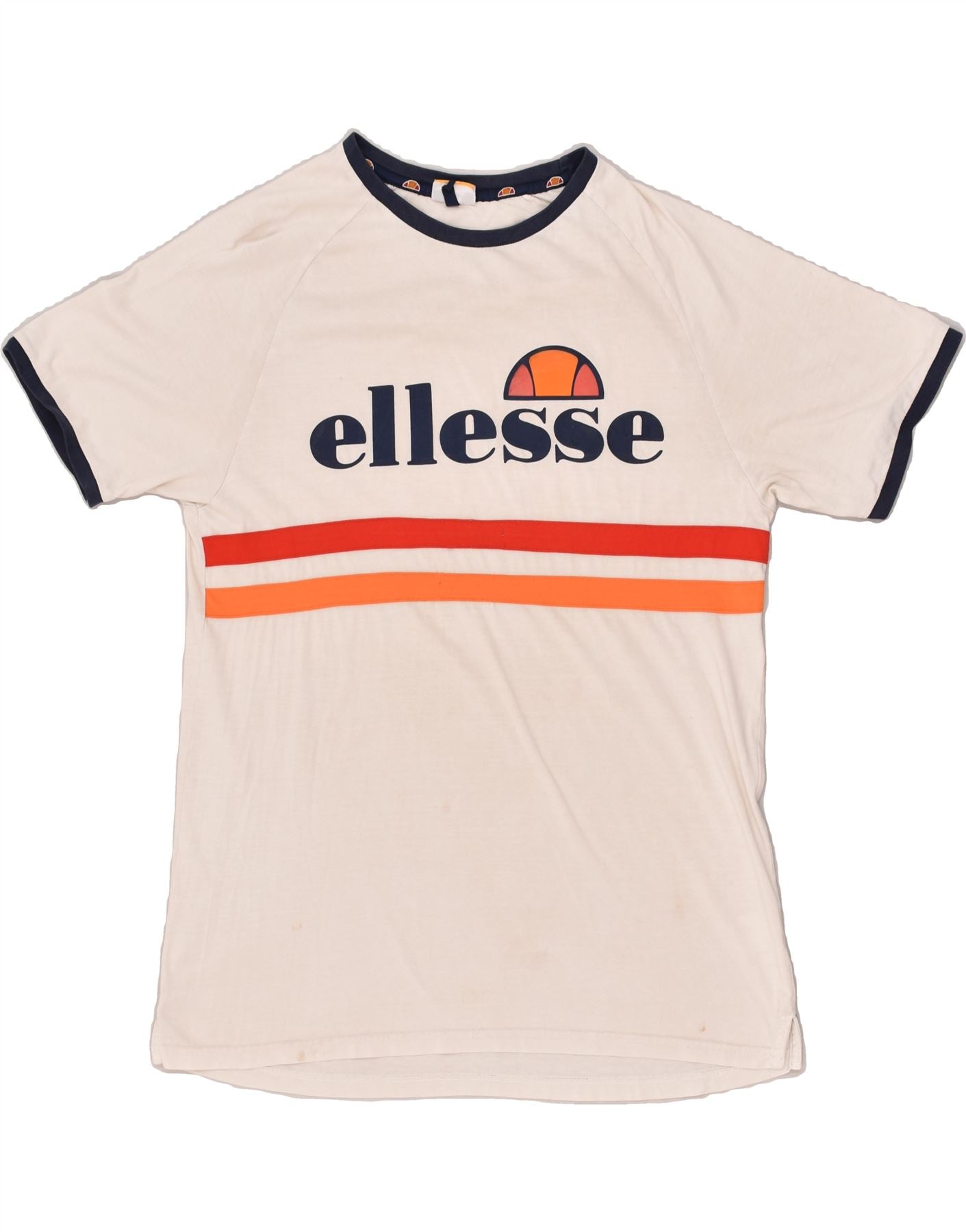 image of ELLESSE Womens Graphic T-Shirt Top UK 14 Large White