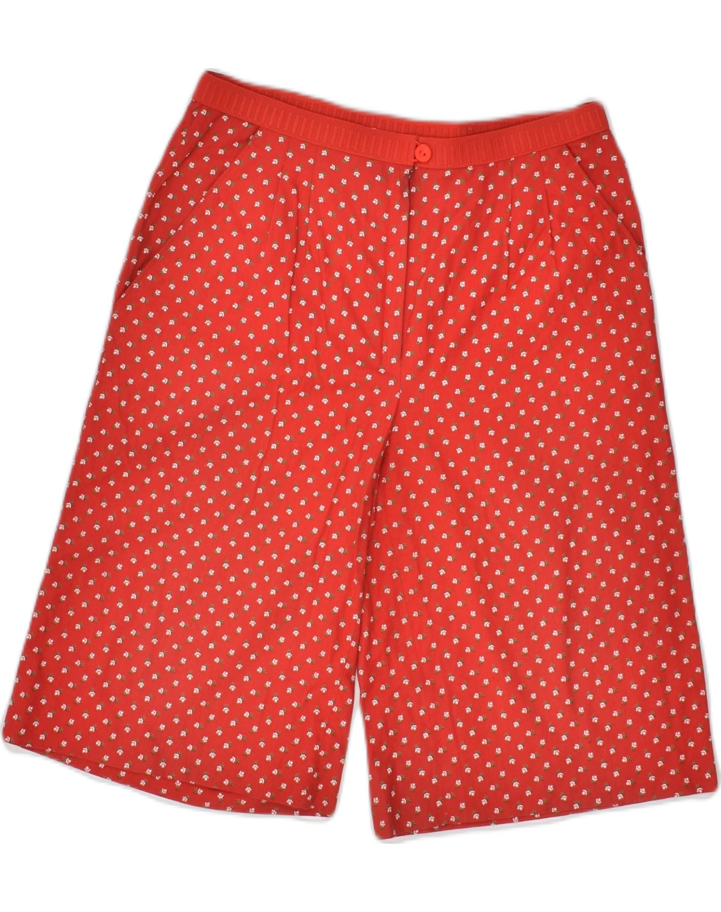 image of VINTAGE Womens Casual Shorts W26 Small  Red Floral