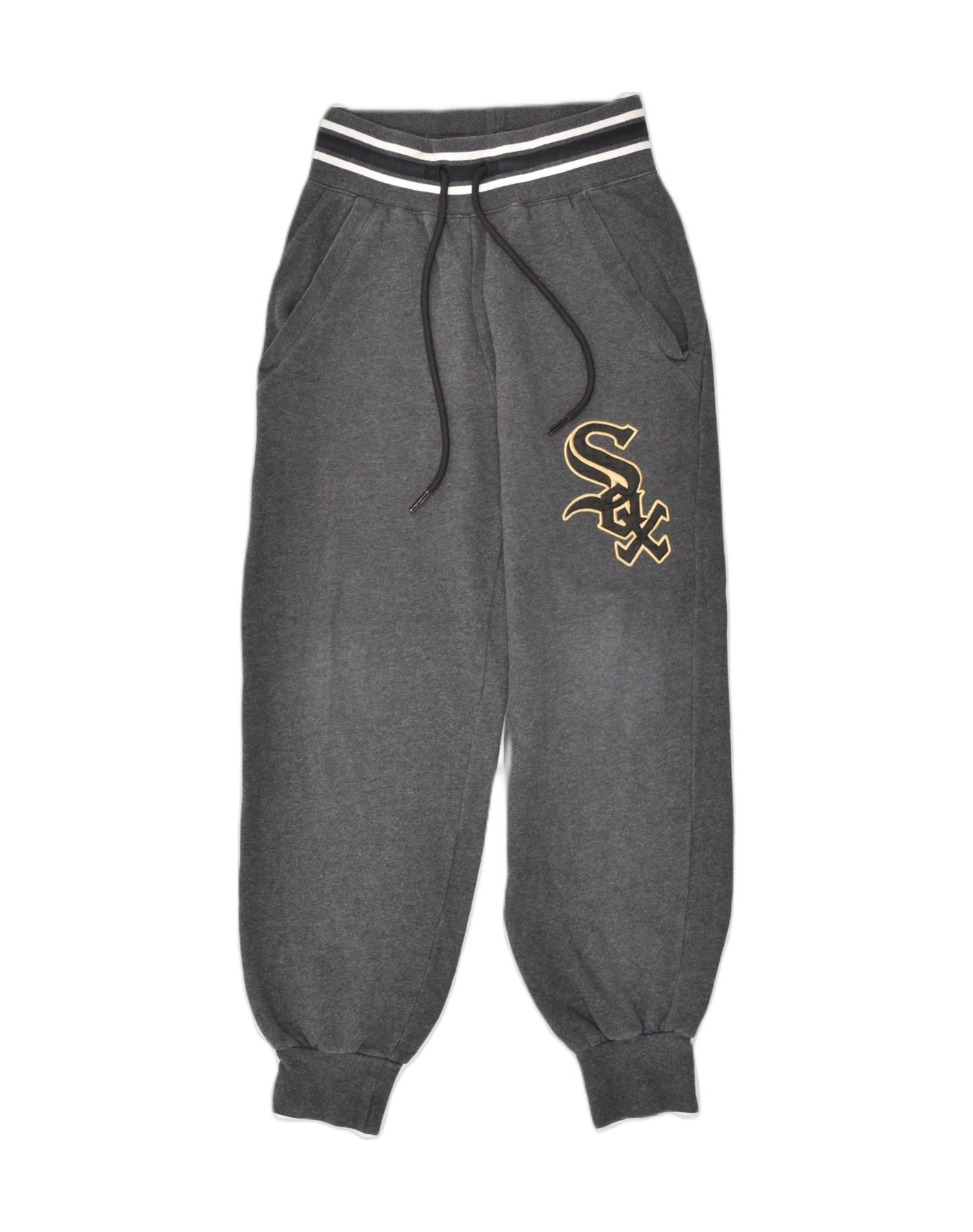 image of MAJESTIC Mens Tracksuit Trousers Joggers XS Grey Cotton