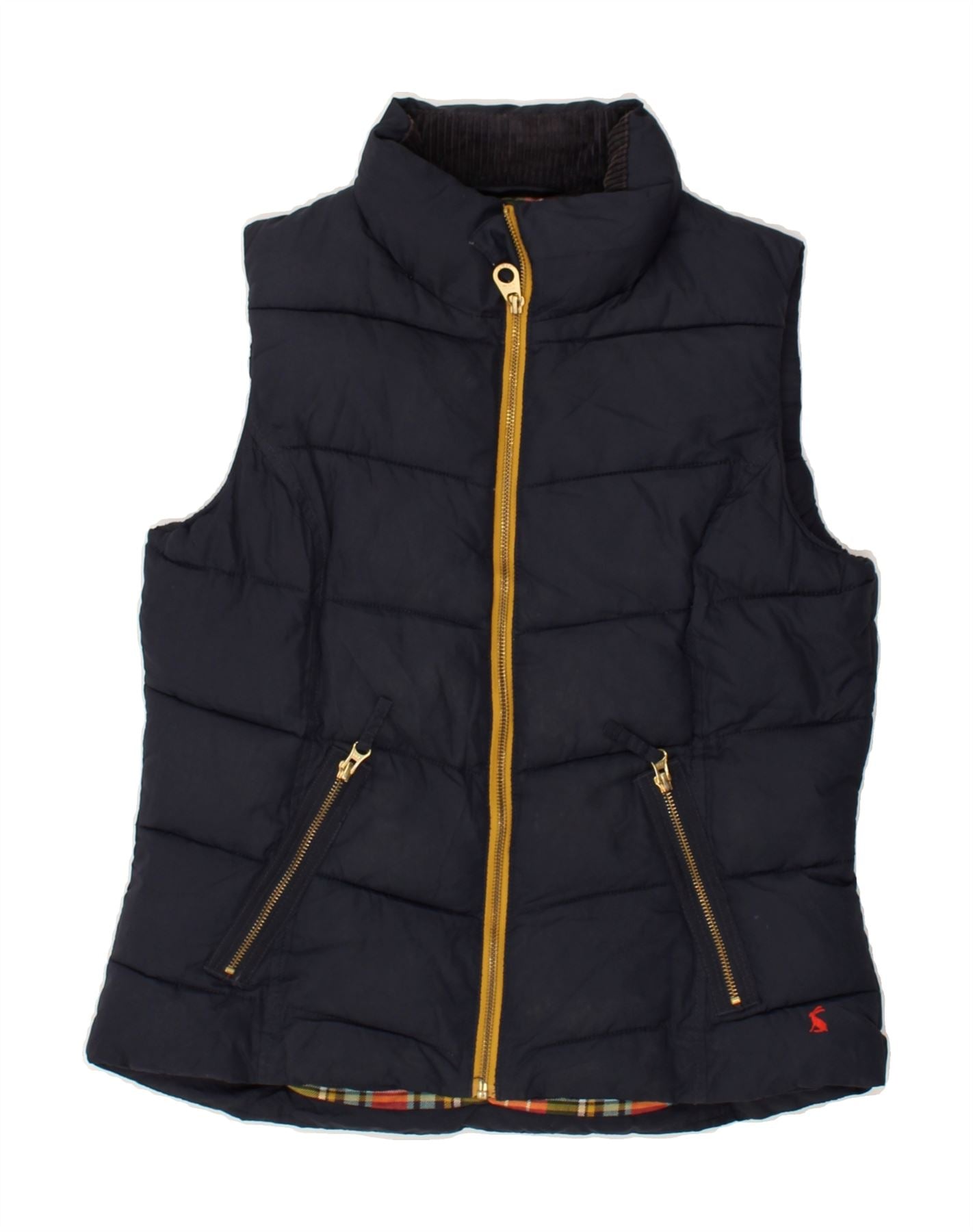 Image of JOULES Womens Padded Gilet UK 12 Medium  Navy Blue