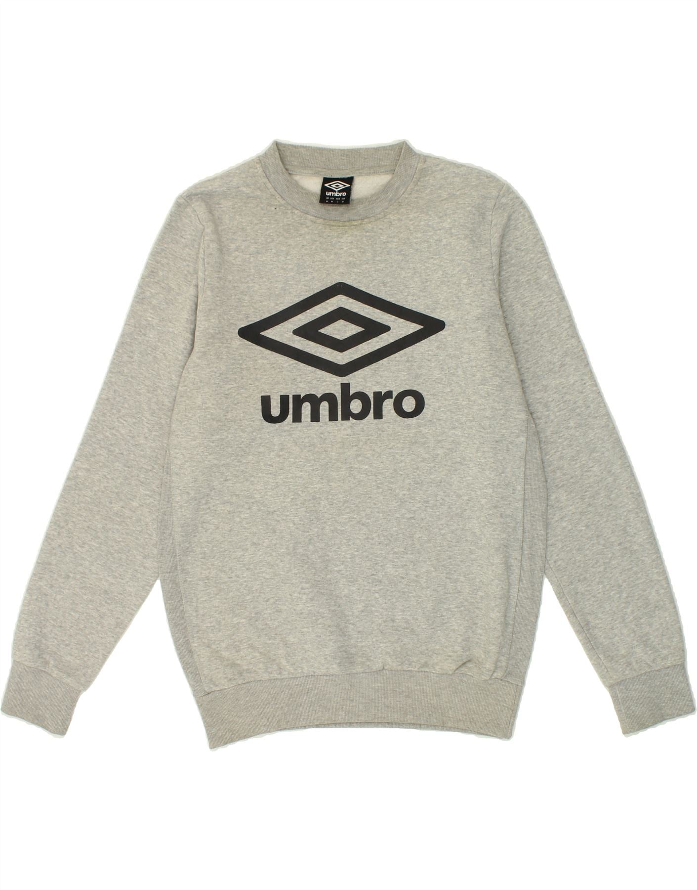 Image of UMBRO Mens Graphic Sweatshirt Jumper Medium Grey Cotton