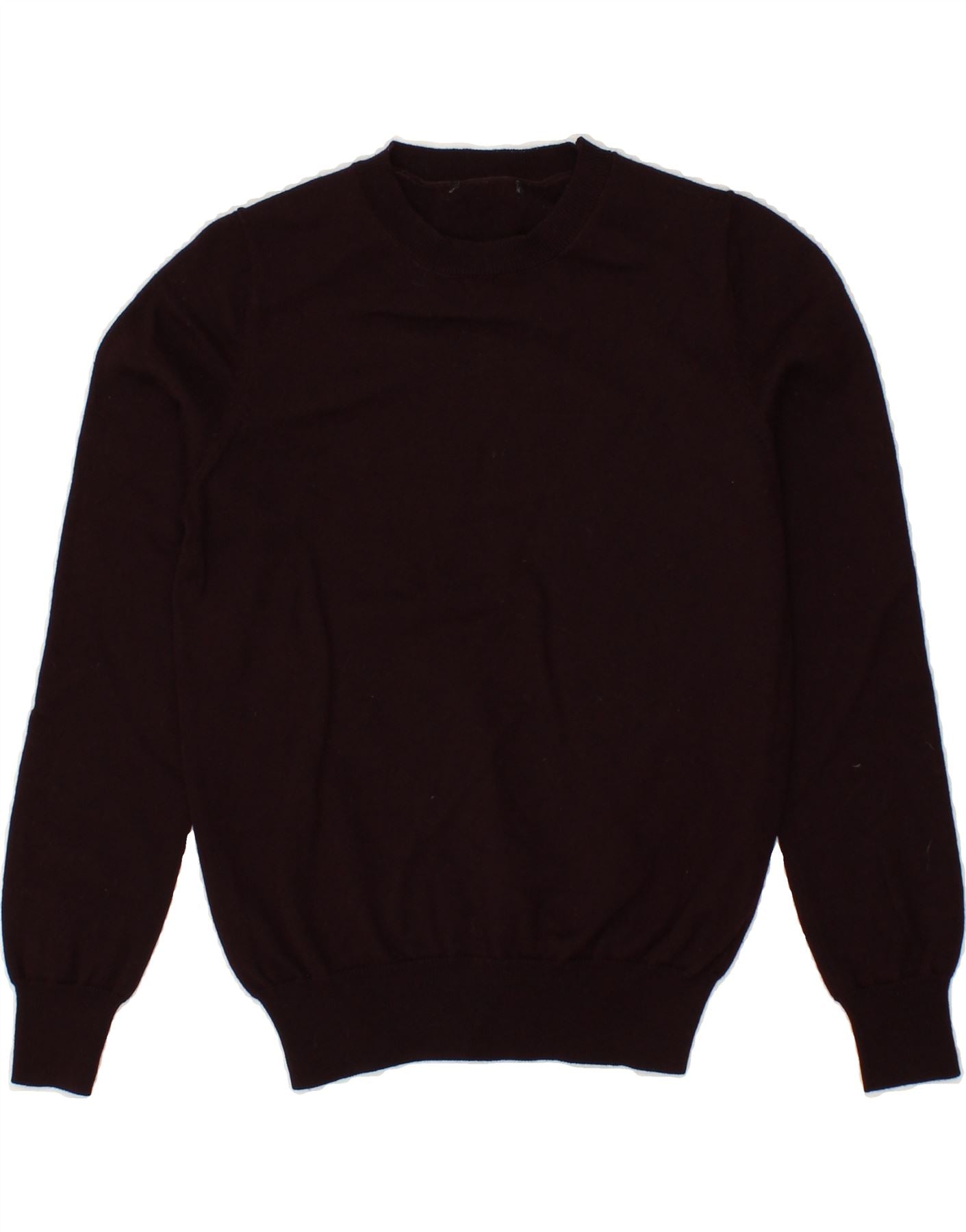 image of COS Womens Crew Neck Jumper Sweater UK 8 Small Maroon Merino Wool