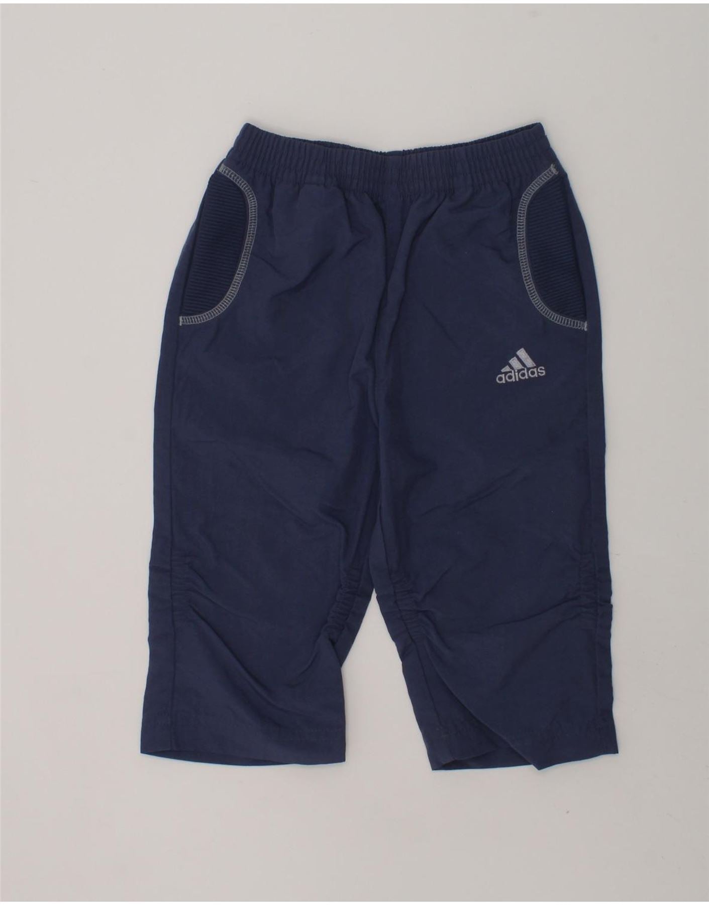 ADIDAS Baby Boys Tracksuit Trousers 12-18 Months Navy Blue Polyamide