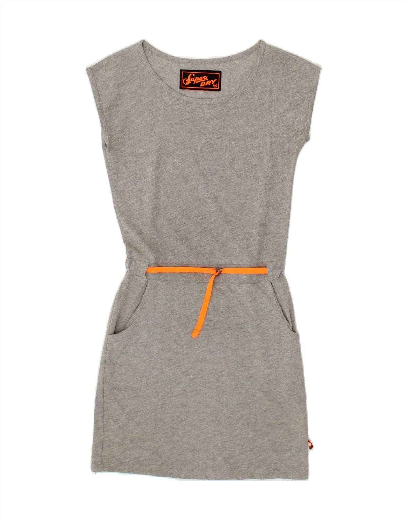 Image of SUPERDRY Womens T-Shirt Dress UK 10 Small Grey Modal