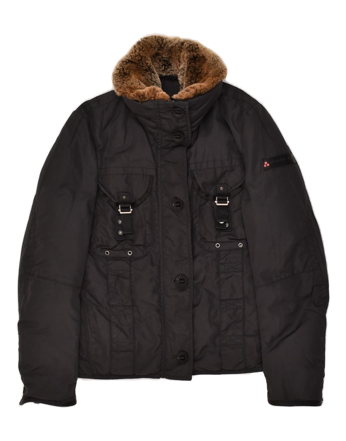 image of PEUTEREY Womens Padded Jacket IT 40 Small Black Polyamide