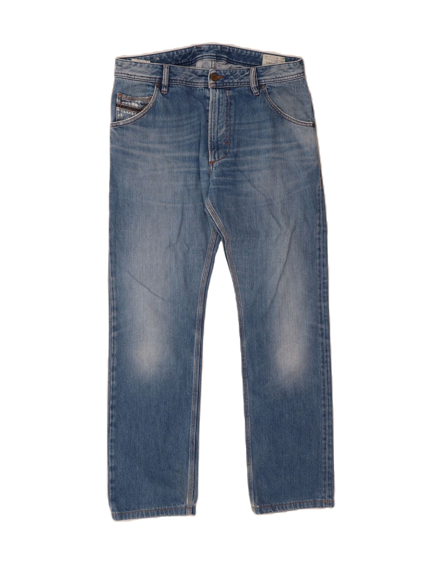 image of DIESEL Mens Krooley Straight Jeans W31 L34 Black Cotton