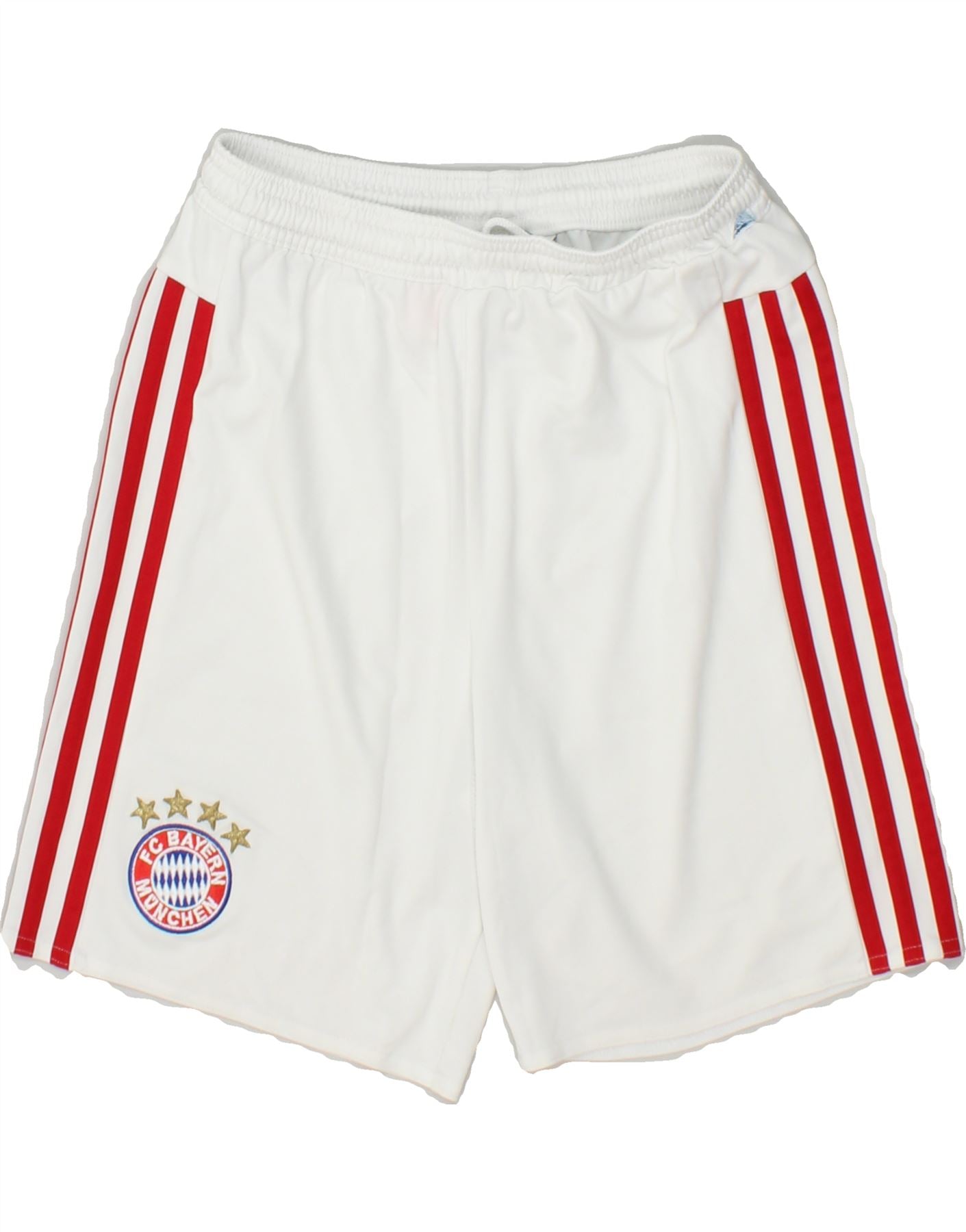 ADIDAS Boys FC Bayern Munchen Sport Shorts 11-12 Years White Polyester