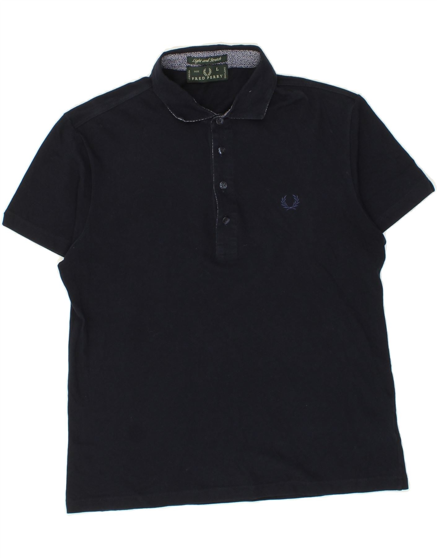 Image of FRED PERRY Mens Polo Shirt Large Navy Blue Cotton