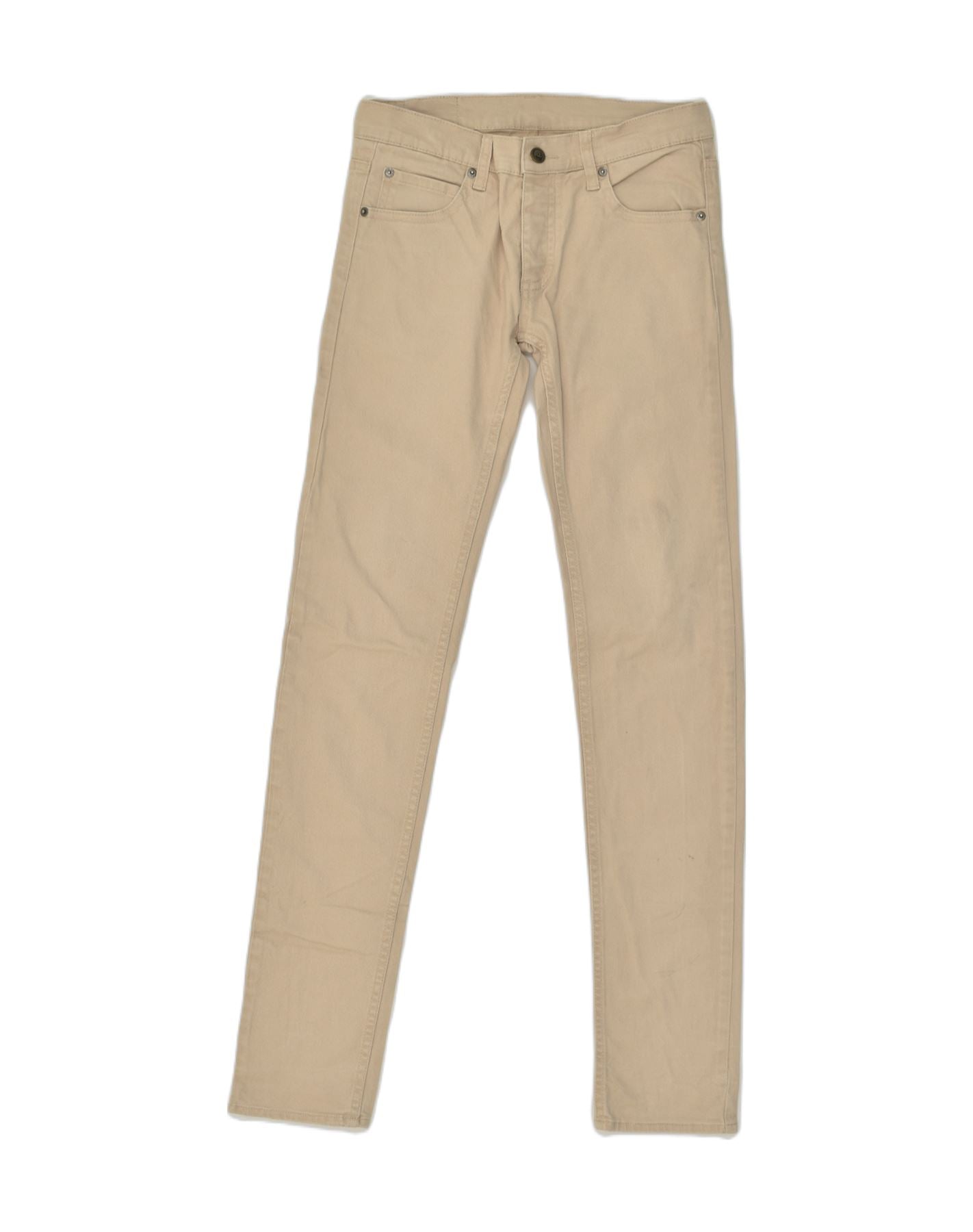 image of CHEAP MONDAY Womens Skinny Casual Trousers W31 L34  Beige Cotton