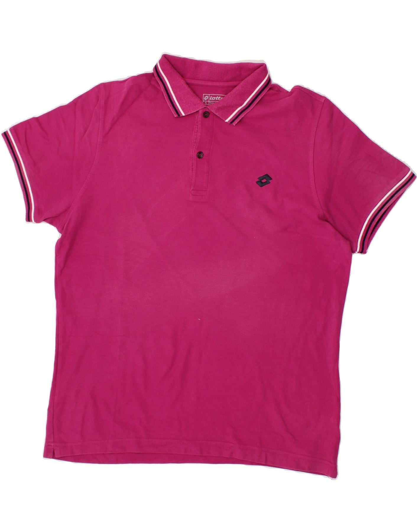 image of LOTTO Mens Polo Shirt XL Pink Cotton