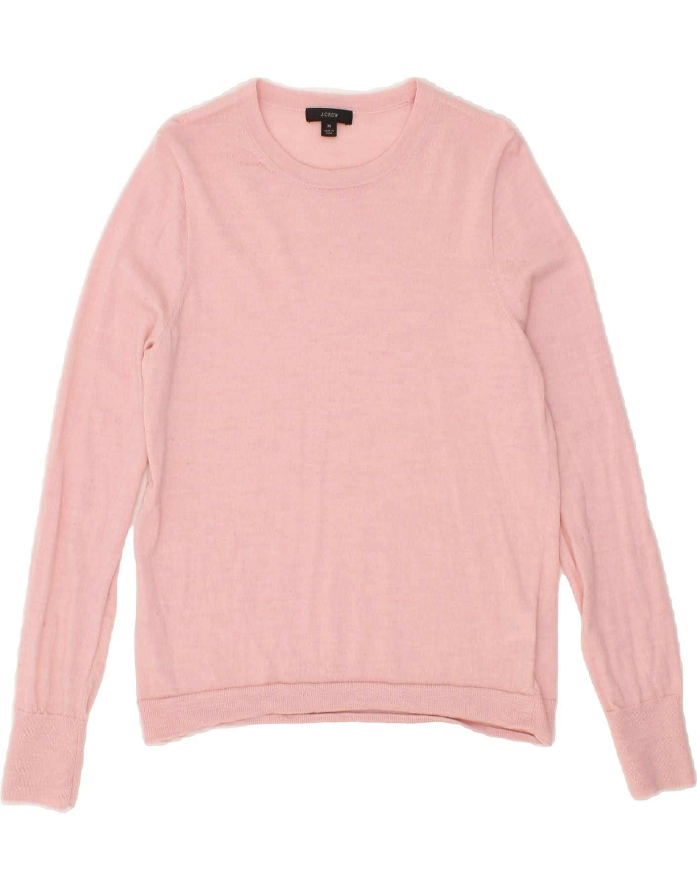 Image of J. CREW Womens Sweatshirt Jumper UK 12 Medium Pink Merino Wool