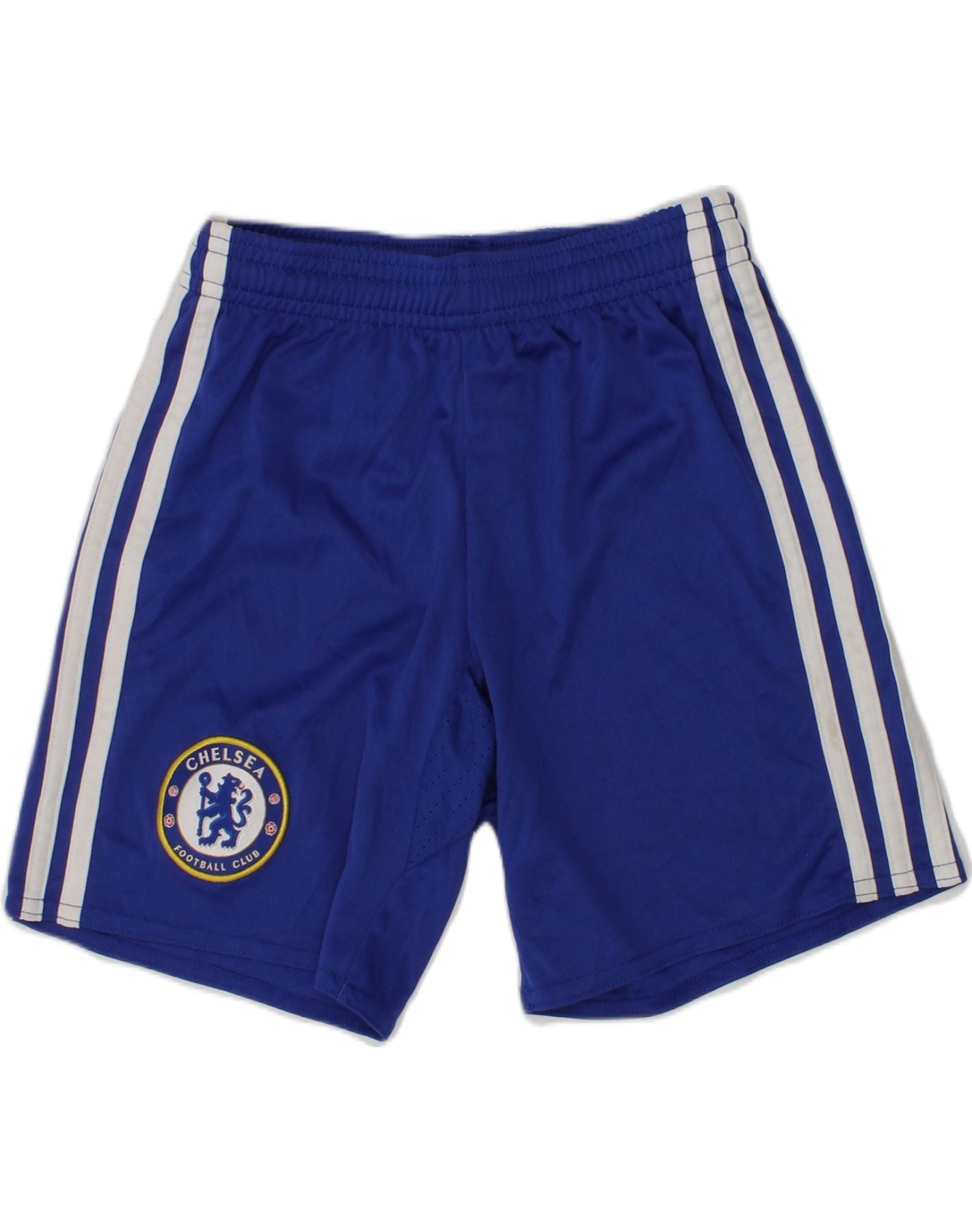 ADIDAS Boys Chelsea FC Sport Shorts 7-8 Years XS Blue Polyester