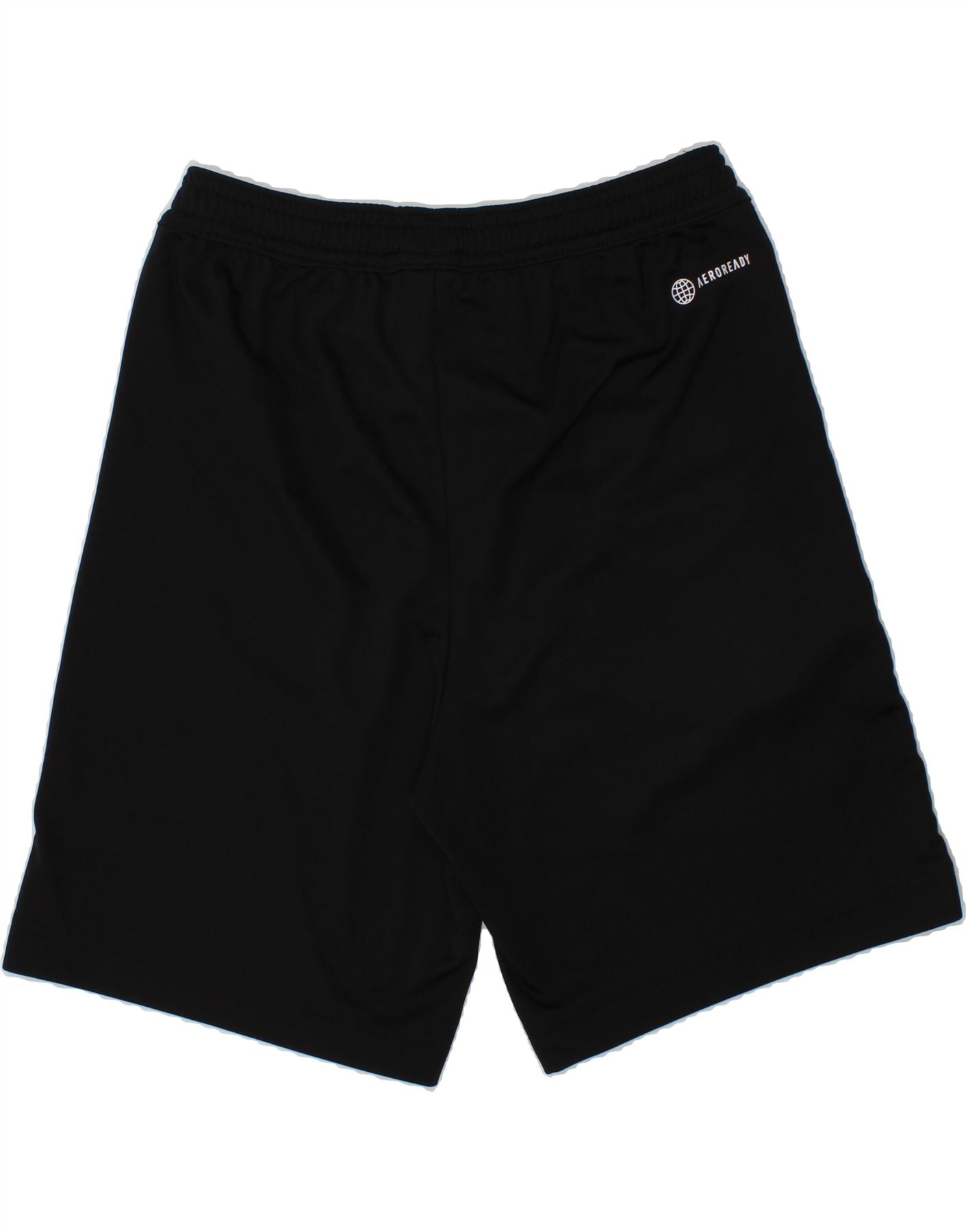 ADIDAS Boys Aeroready Graphic Sport Shorts 11-12 Years Black Polyester