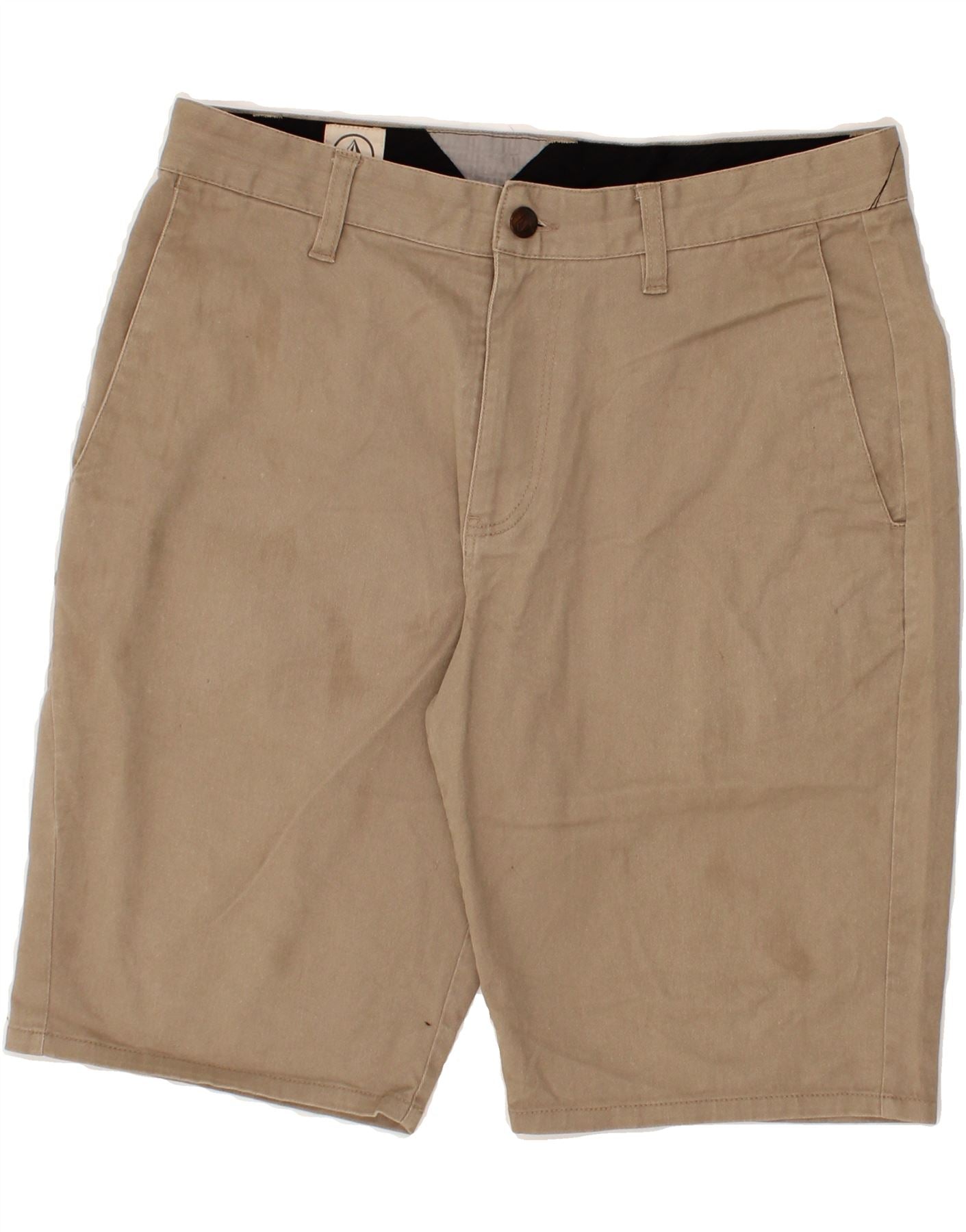 Image of VOLCOM Mens Chino Shorts W30 Medium  Beige Cotton