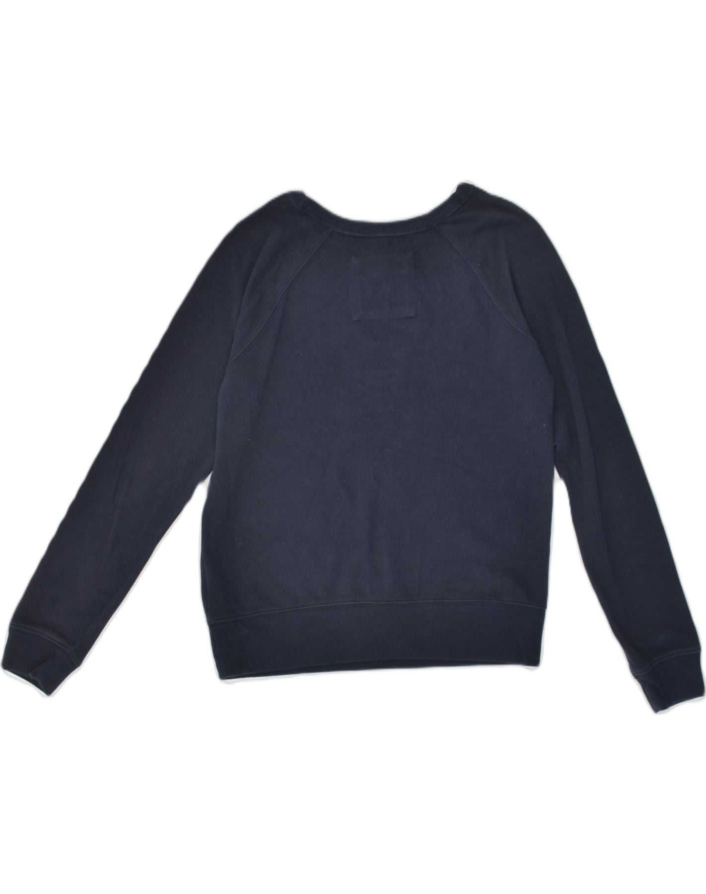 ABERCROMBIE & FITCH Womens Graphic Sweatshirt Jumper UK 14 Medium Navy Blue