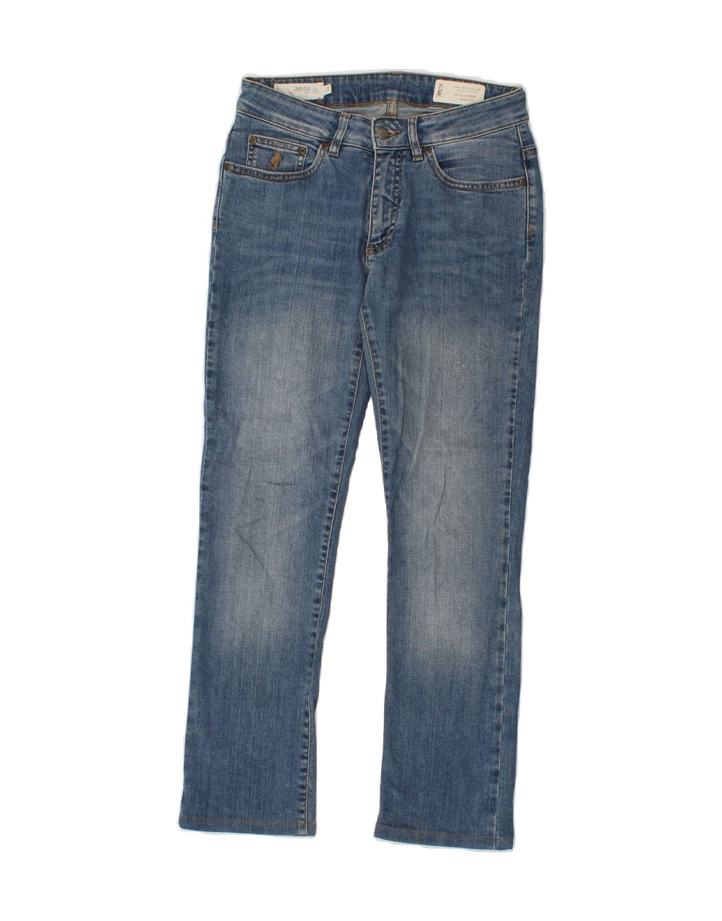 Image of MARLBORO CLASSICS Womens Slim Jeans W28 L28 Blue Cotton