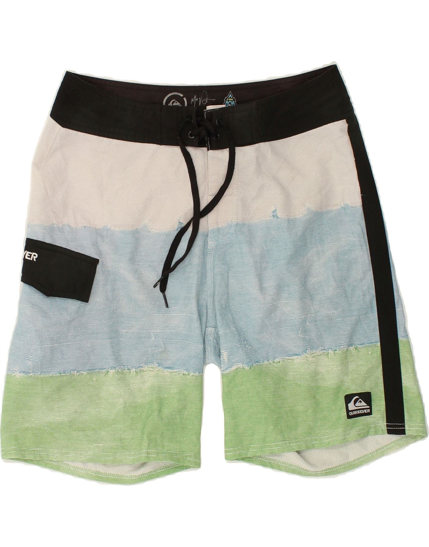 image of QUIKSILVER Mens Swimming Shorts W32 Medium Blue Colourblock