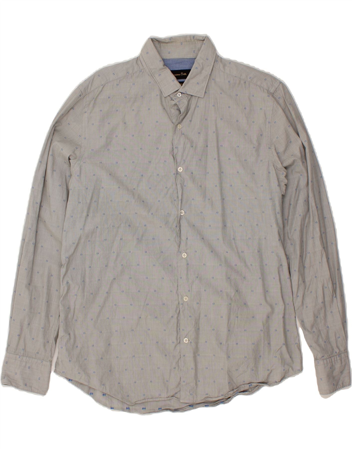 image of MASSIMO DUTTI Mens Shirt XL Grey Spotted