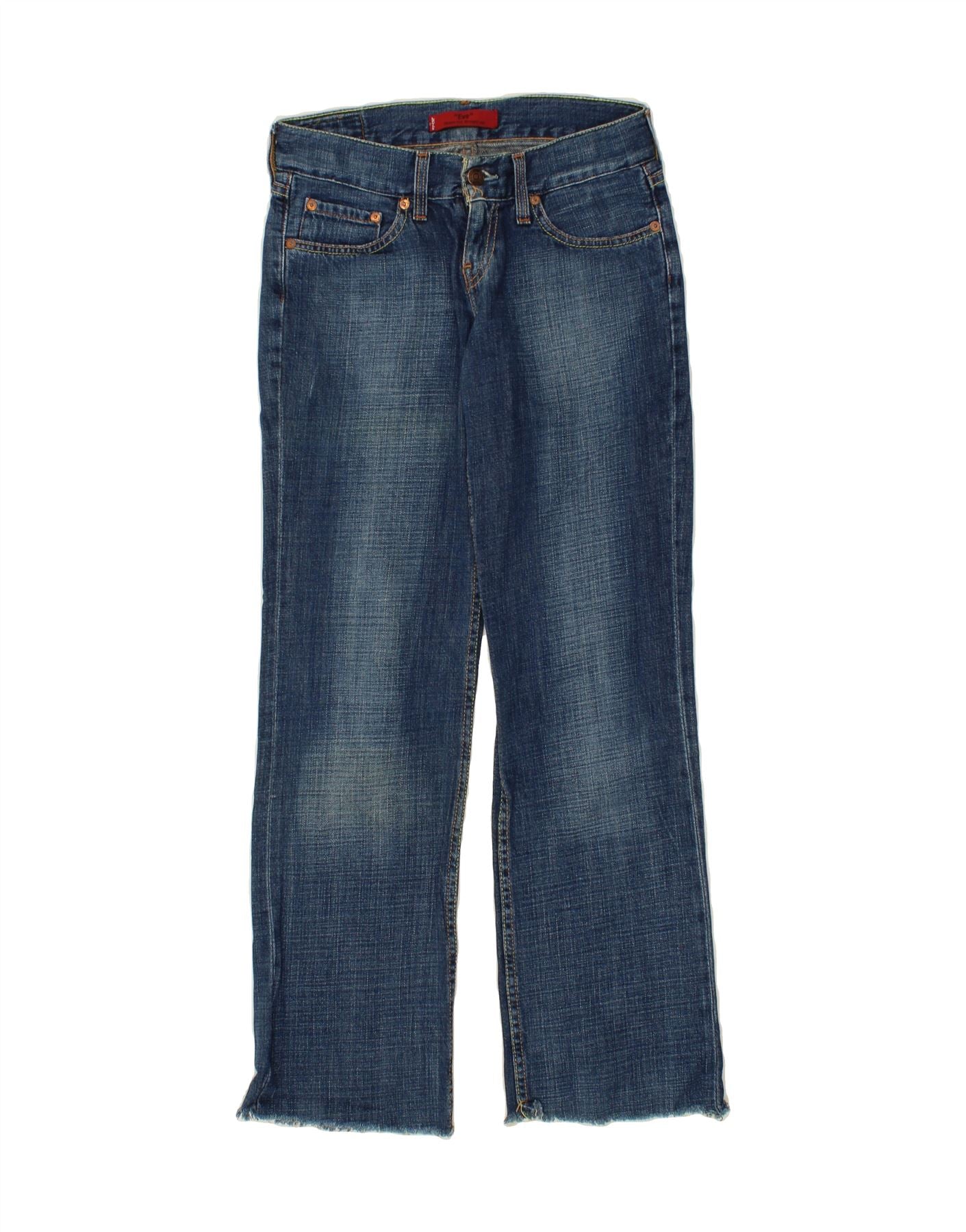 Image of LEVI'S Womens Eve Straight Jeans W28 L29  Blue