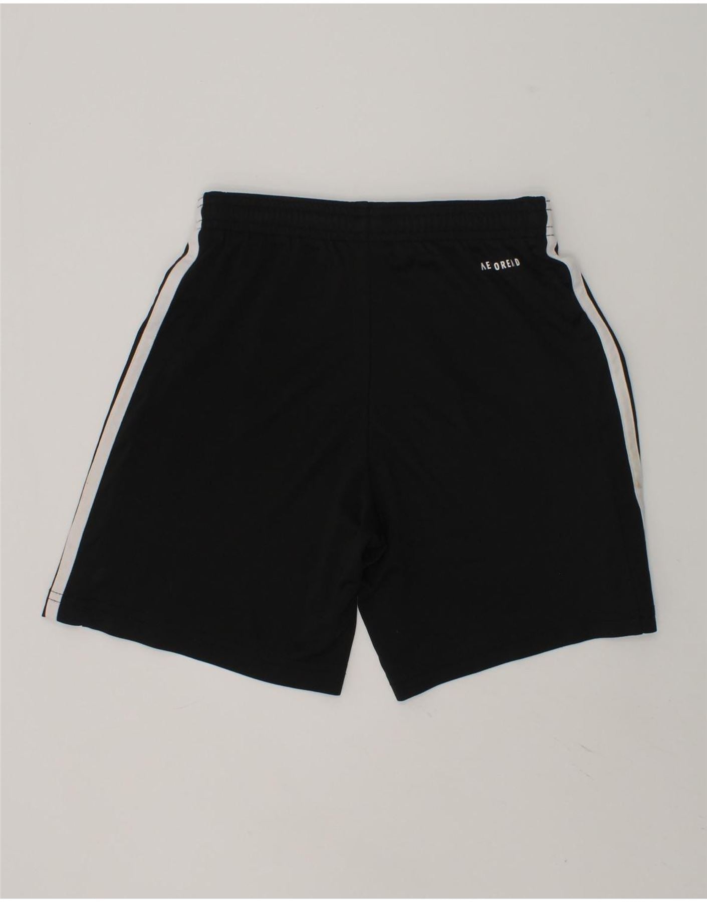 ADIDAS Boys Aeroready Sport Shorts 9-10 Years Black Polyester