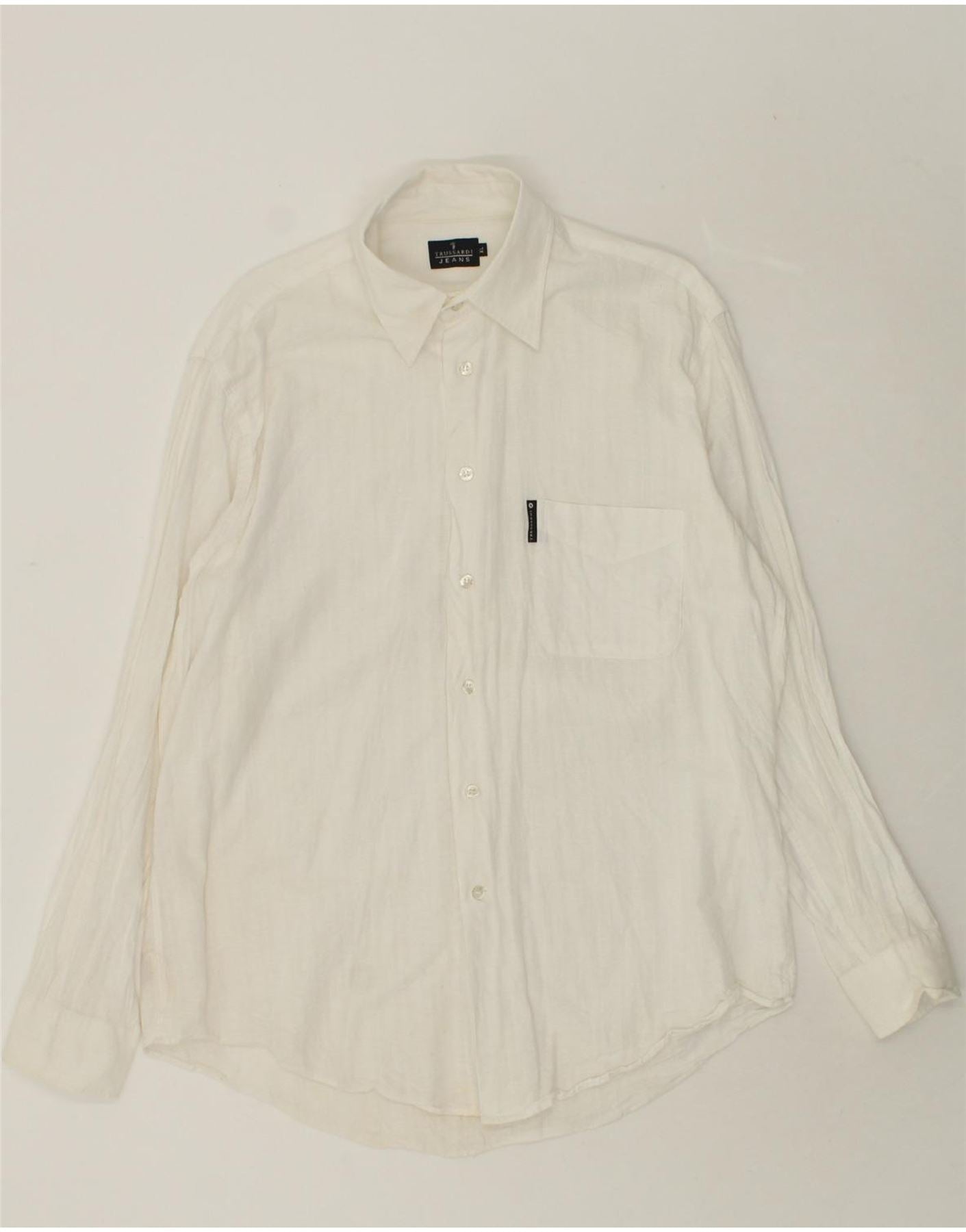 image of TRUSSARDI Mens Shirt XL White Cotton