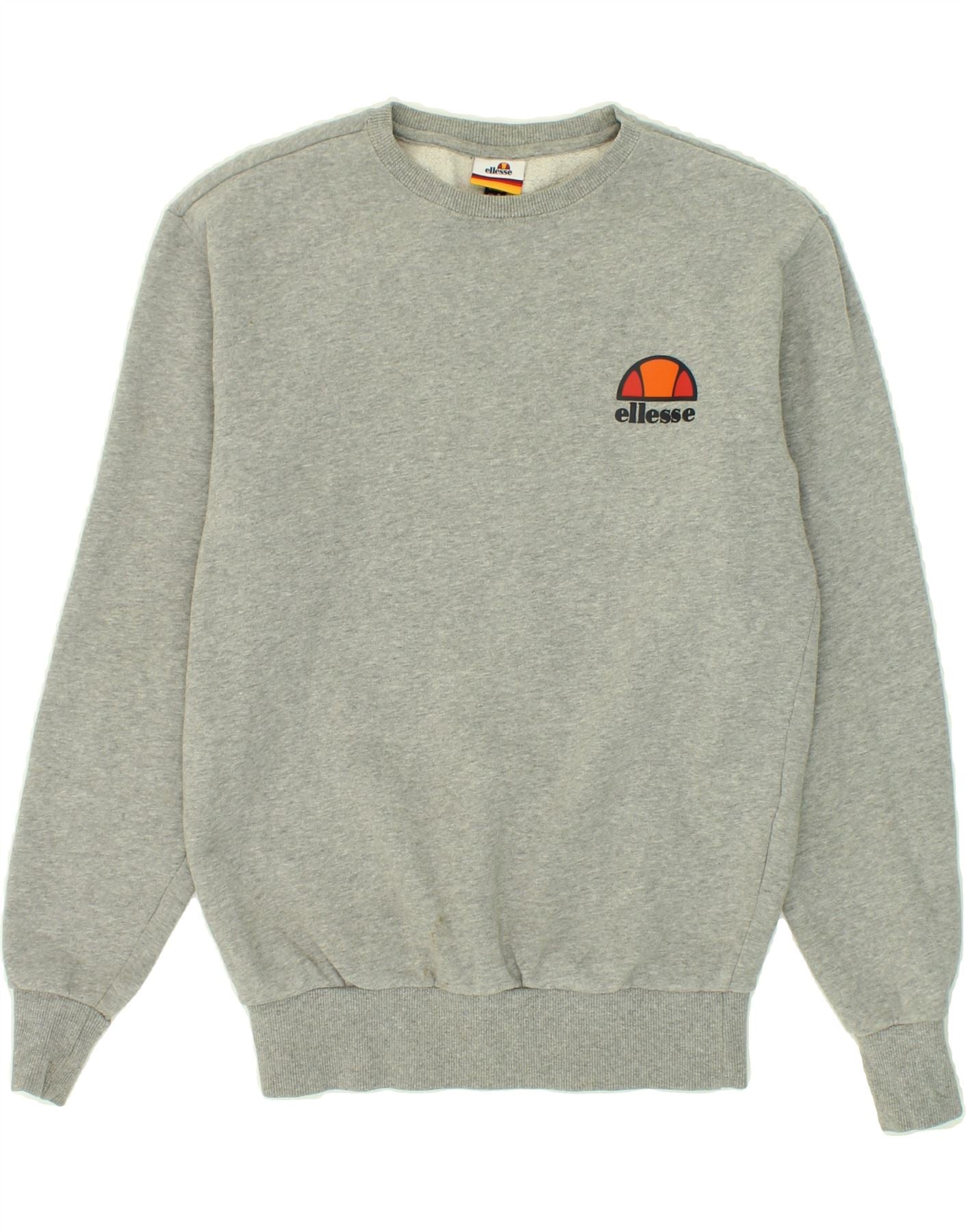 image of ELLESSE Mens Sweatshirt Jumper Small Grey Cotton