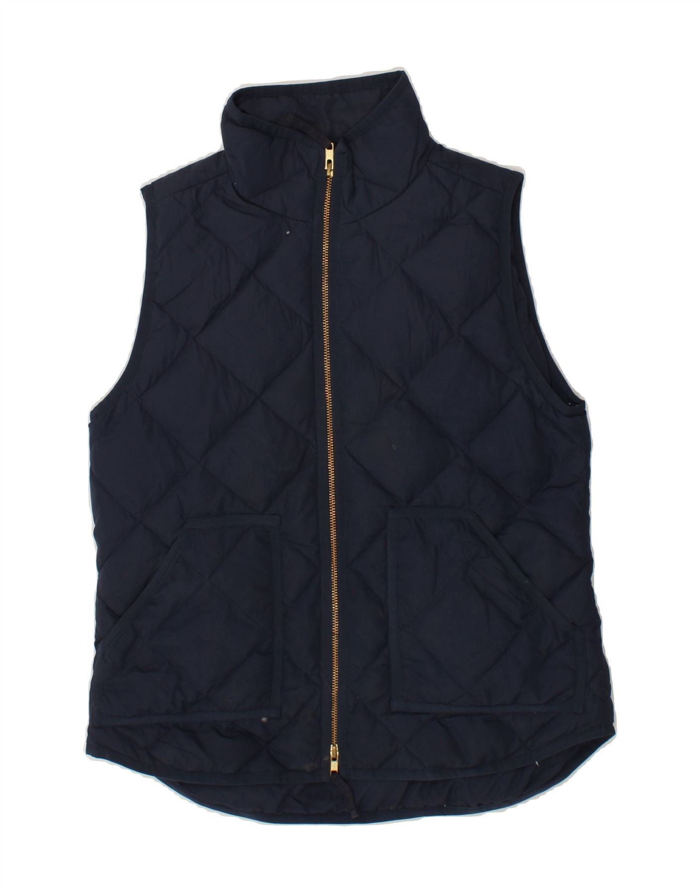image of J. CREW Womens Padded Gilet UK 10 Small Navy Blue Polyester