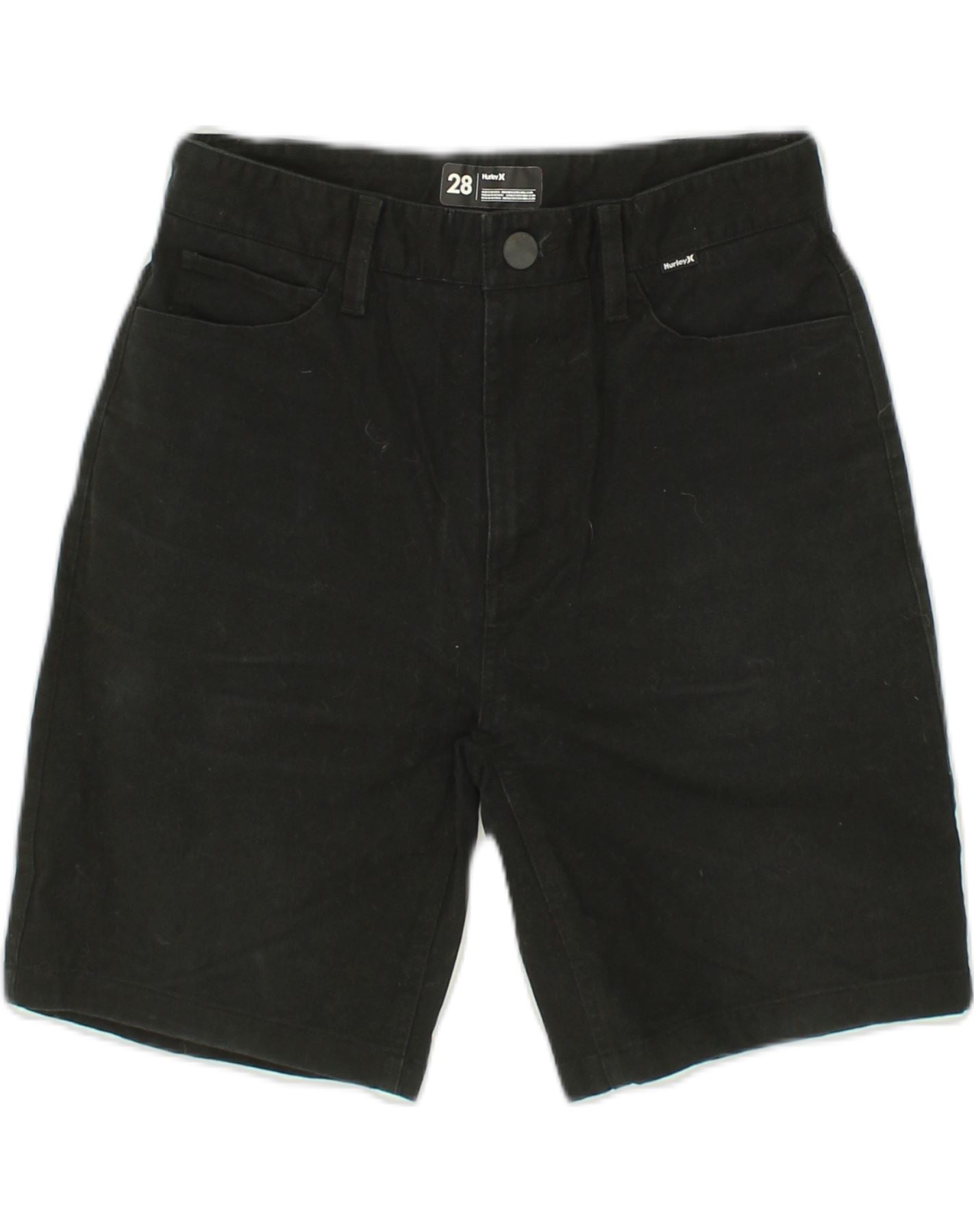 image of HURLEY Womens Chino Shorts W28 Medium Black Cotton