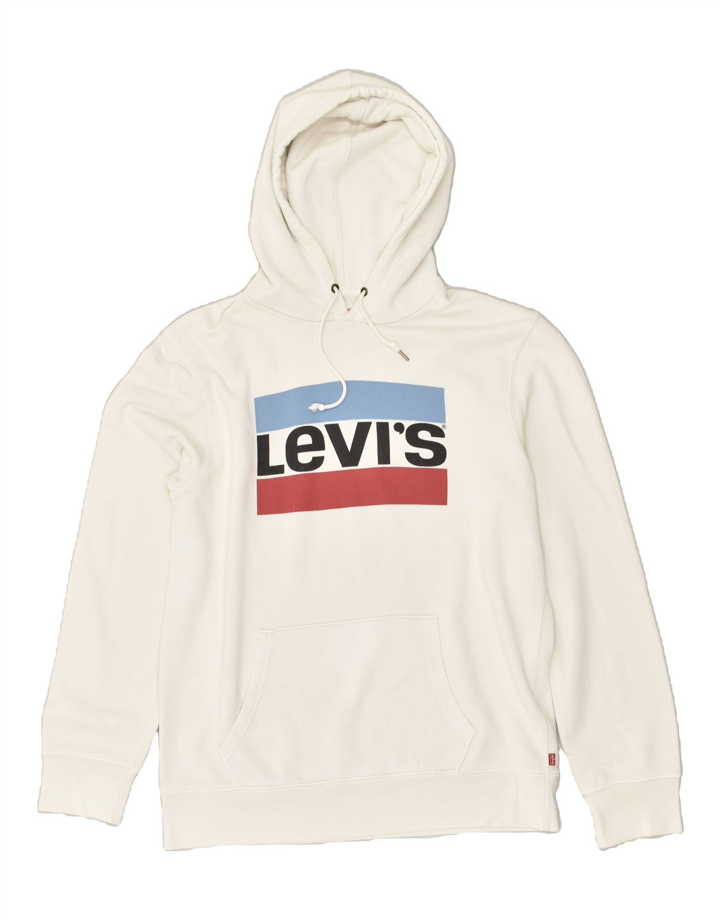 Image of LEVI'S Mens Graphic Hoodie Jumper Large White